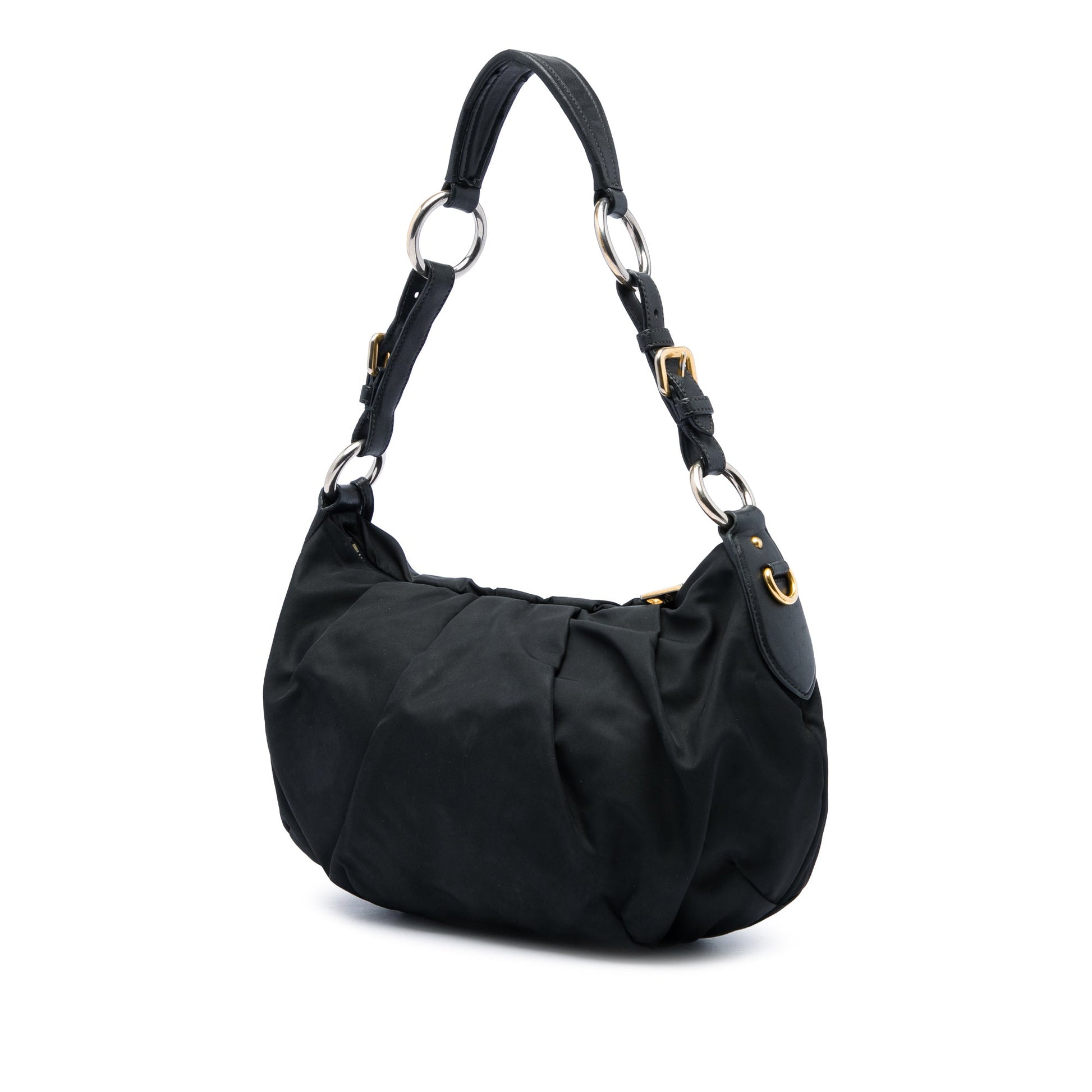 Prada Tessuto Pleated Hobo