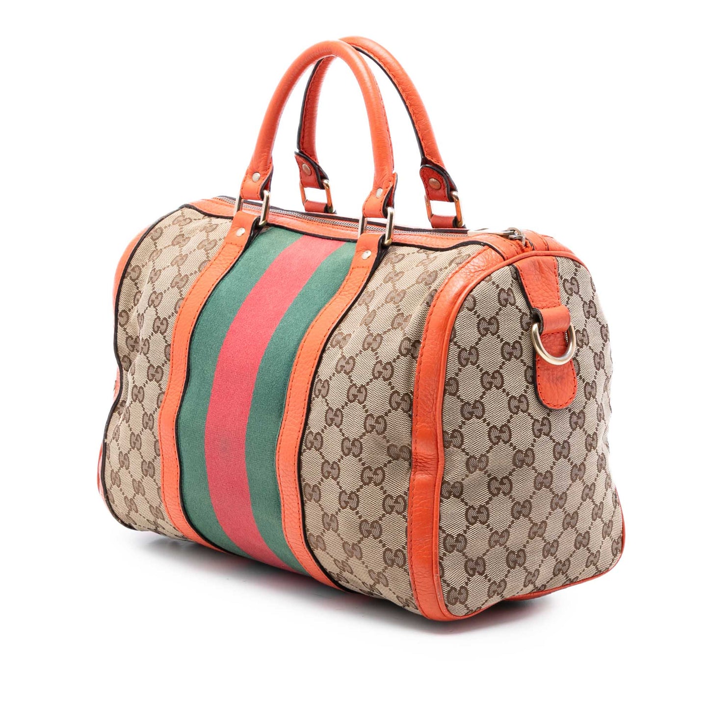 Medium GG Canvas Web Joy Boston Bag