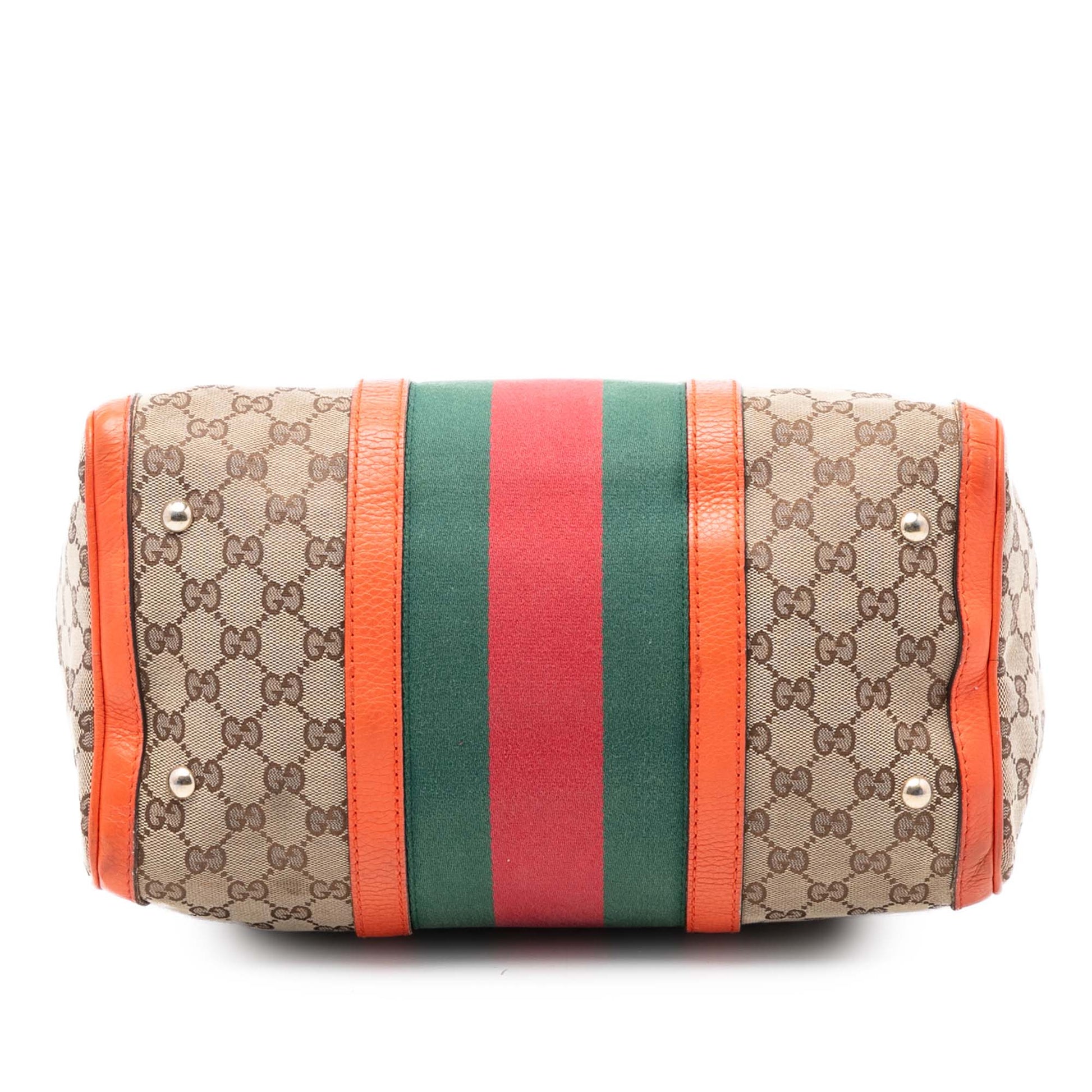 Medium GG Canvas Web Joy Boston Bag