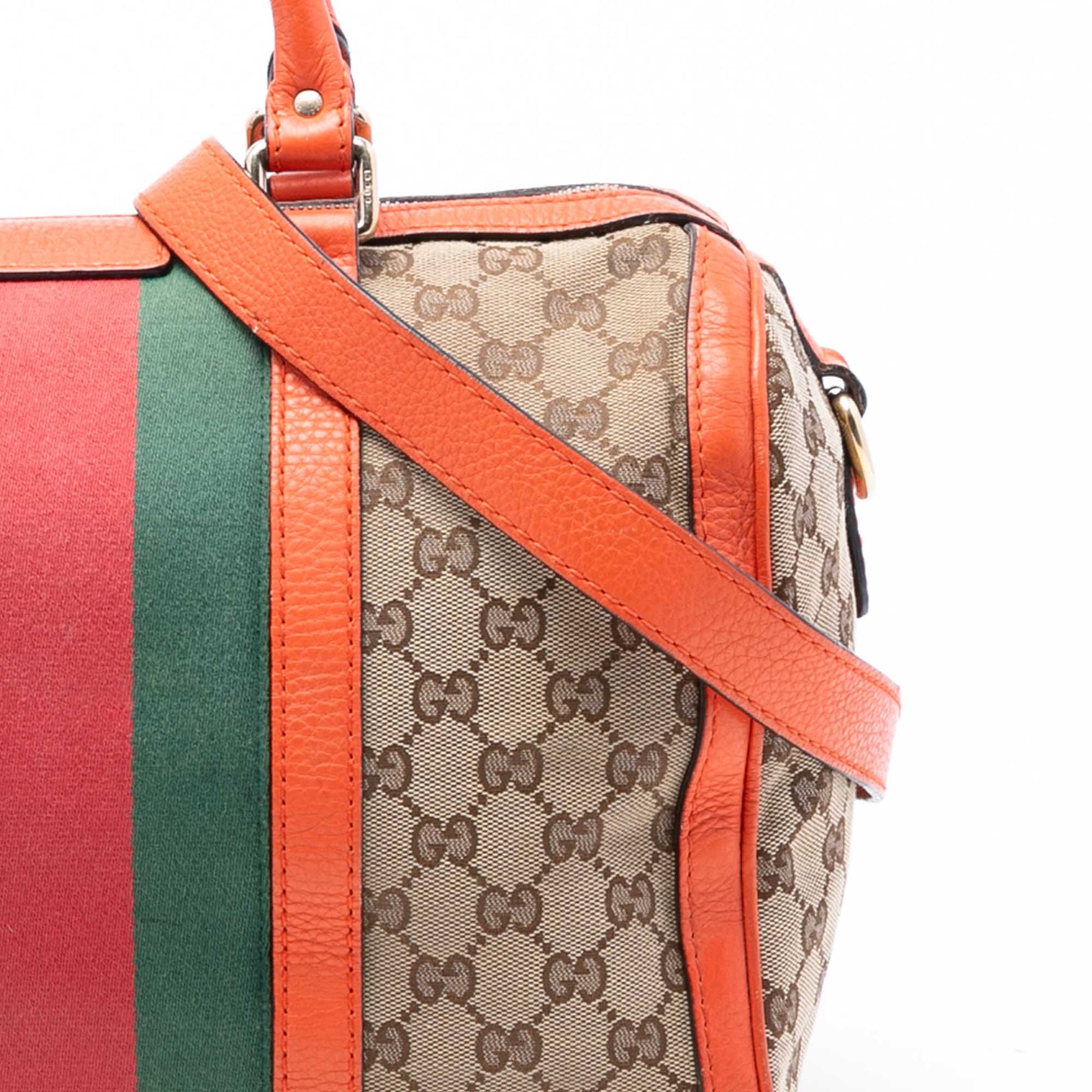 Medium GG Canvas Web Joy Boston Bag
