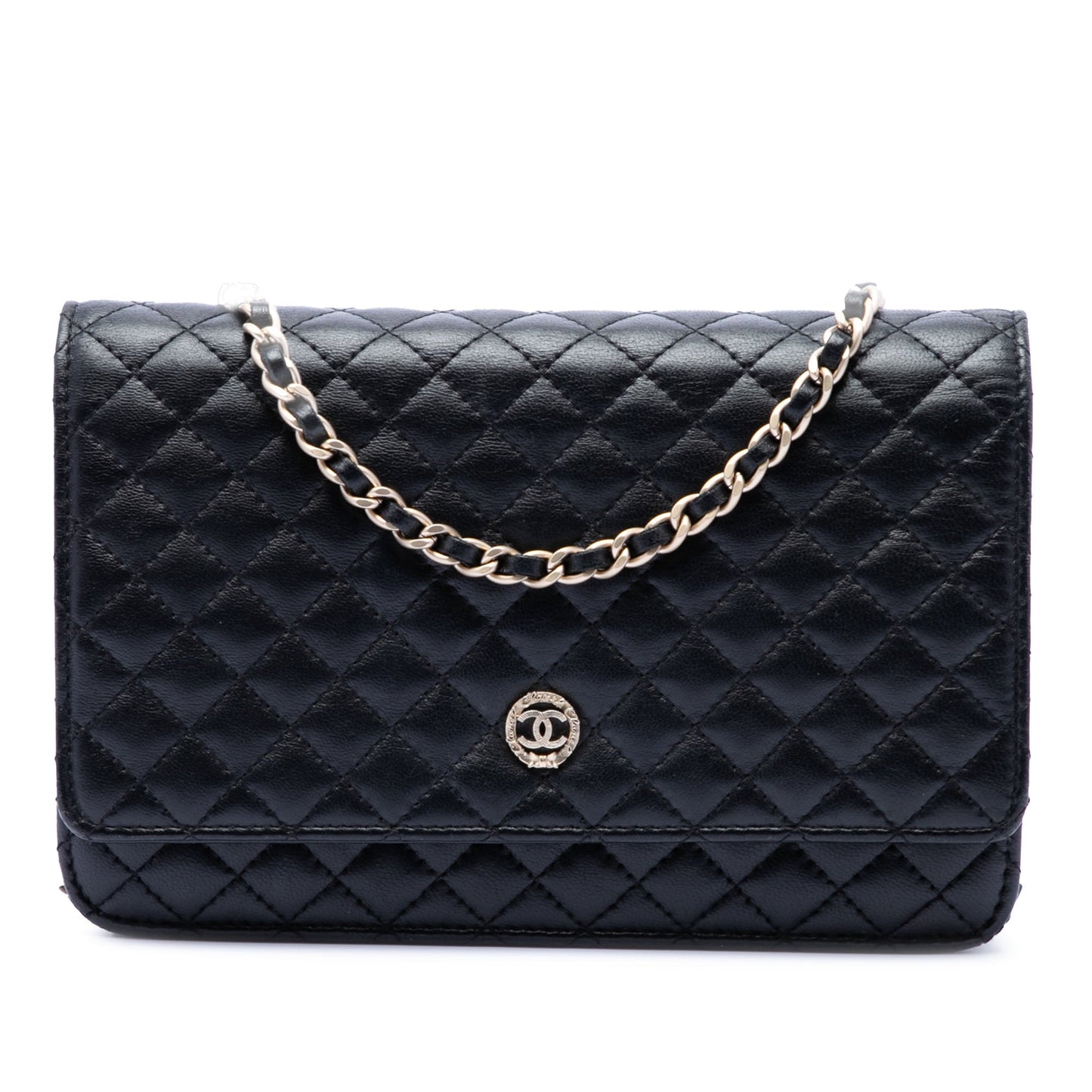Chanel CC Microquilted Lambskin Wallet On Chain