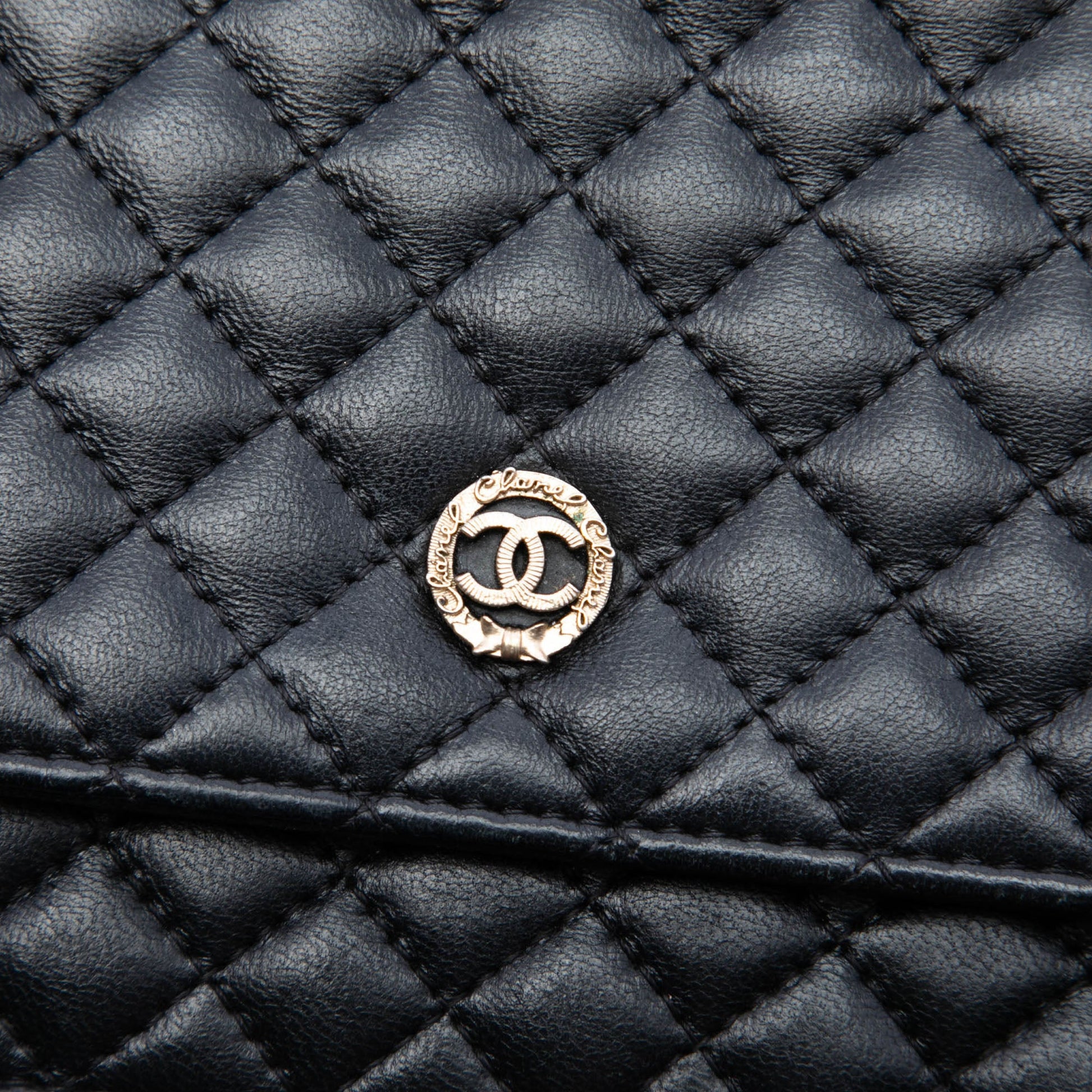 Chanel CC Microquilted Lambskin Wallet On Chain