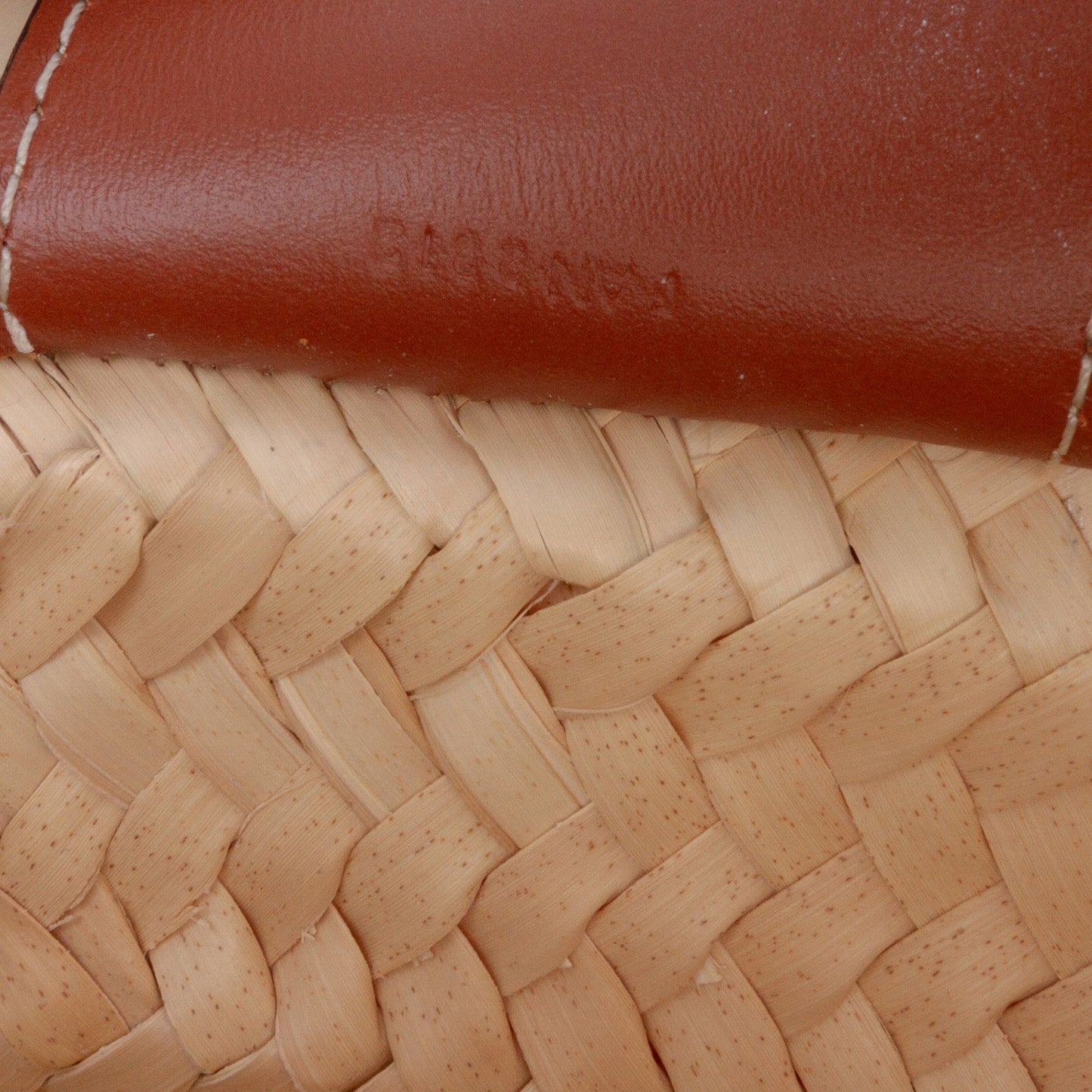Celine Nano Raffia Cuir Triomphe Classic Panier Tote