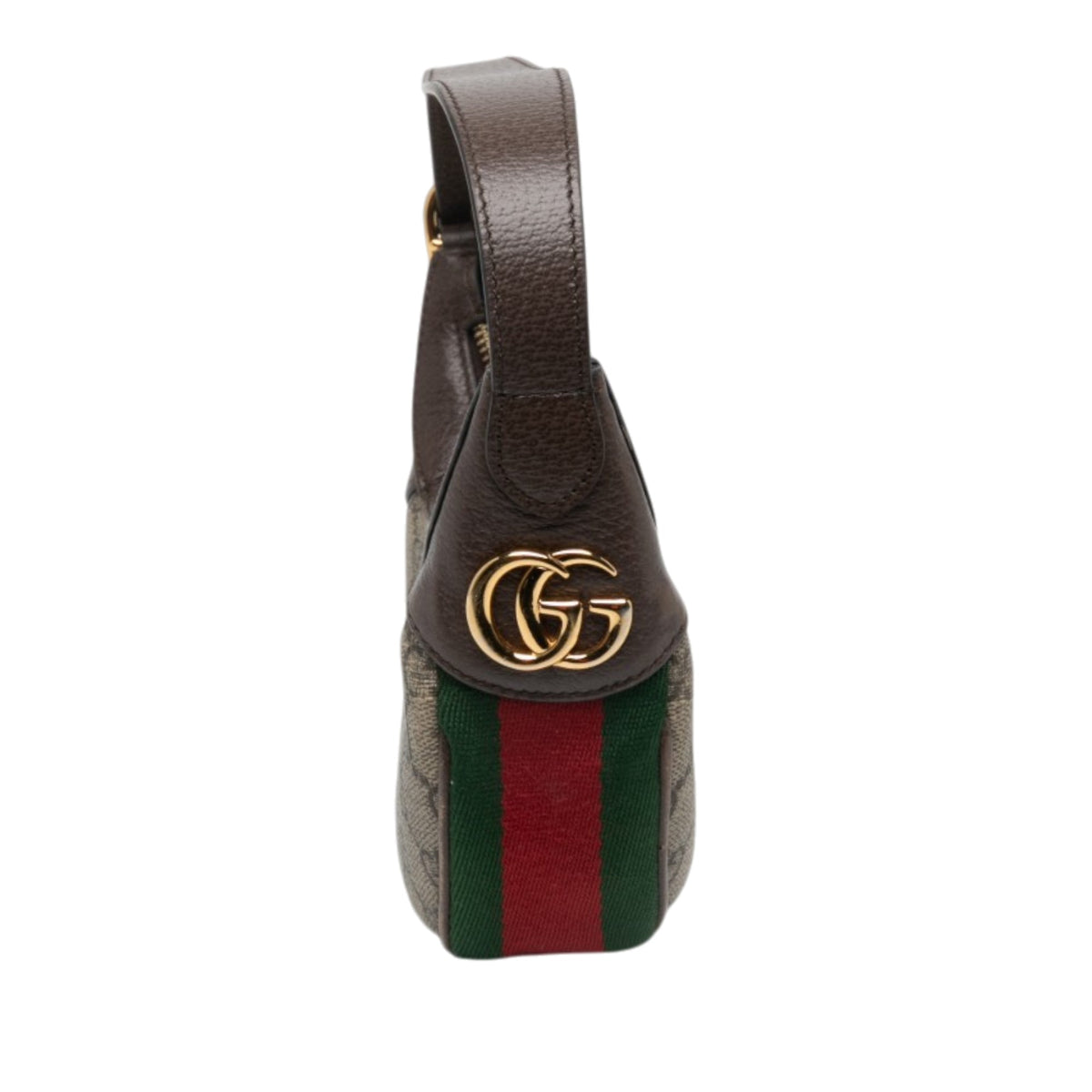 Gucci Mini GG Supreme Web Ophidia Shoulder Bag — Beige