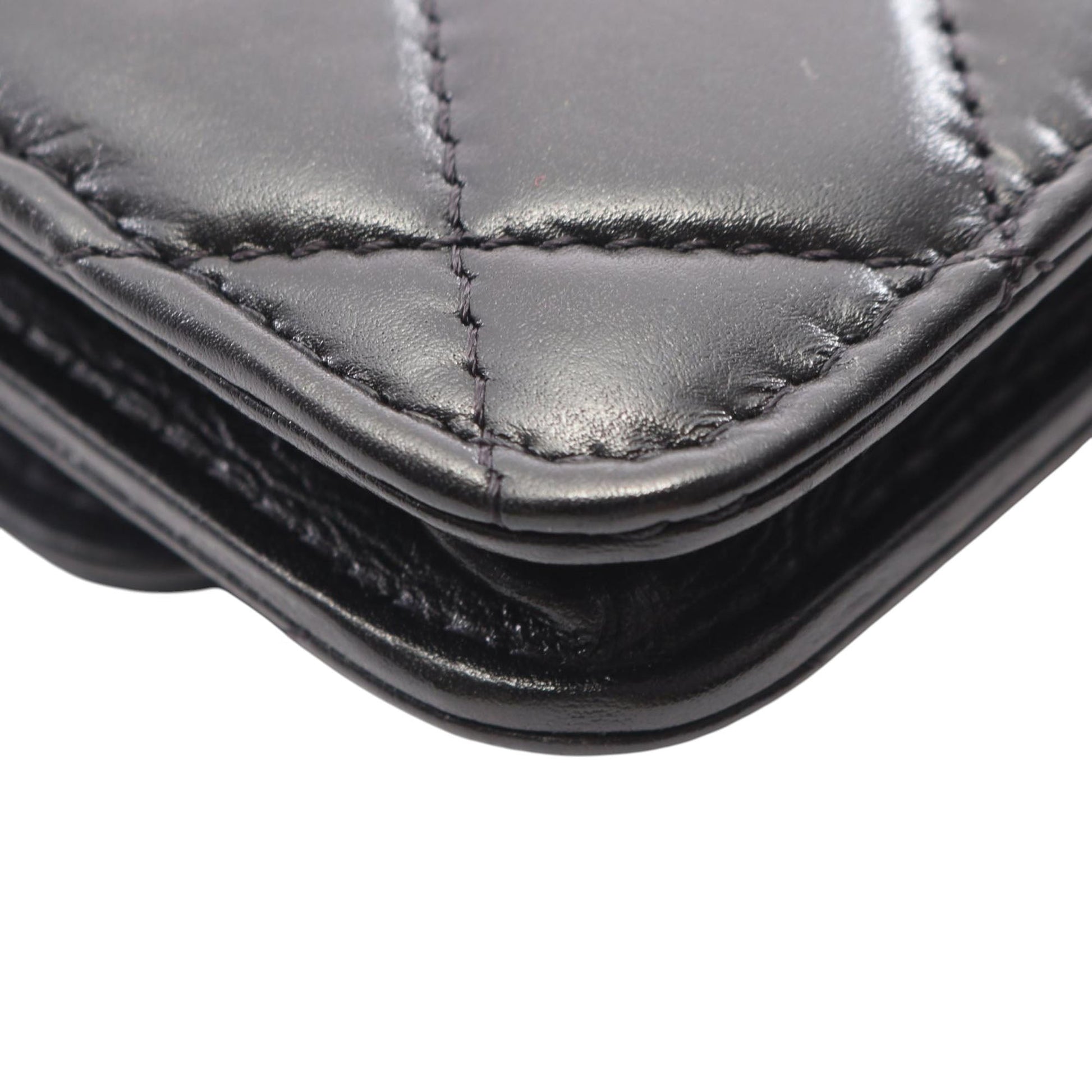 Chanel CC Quilted Calfskin Maxi Pearls Wallet on Chain
