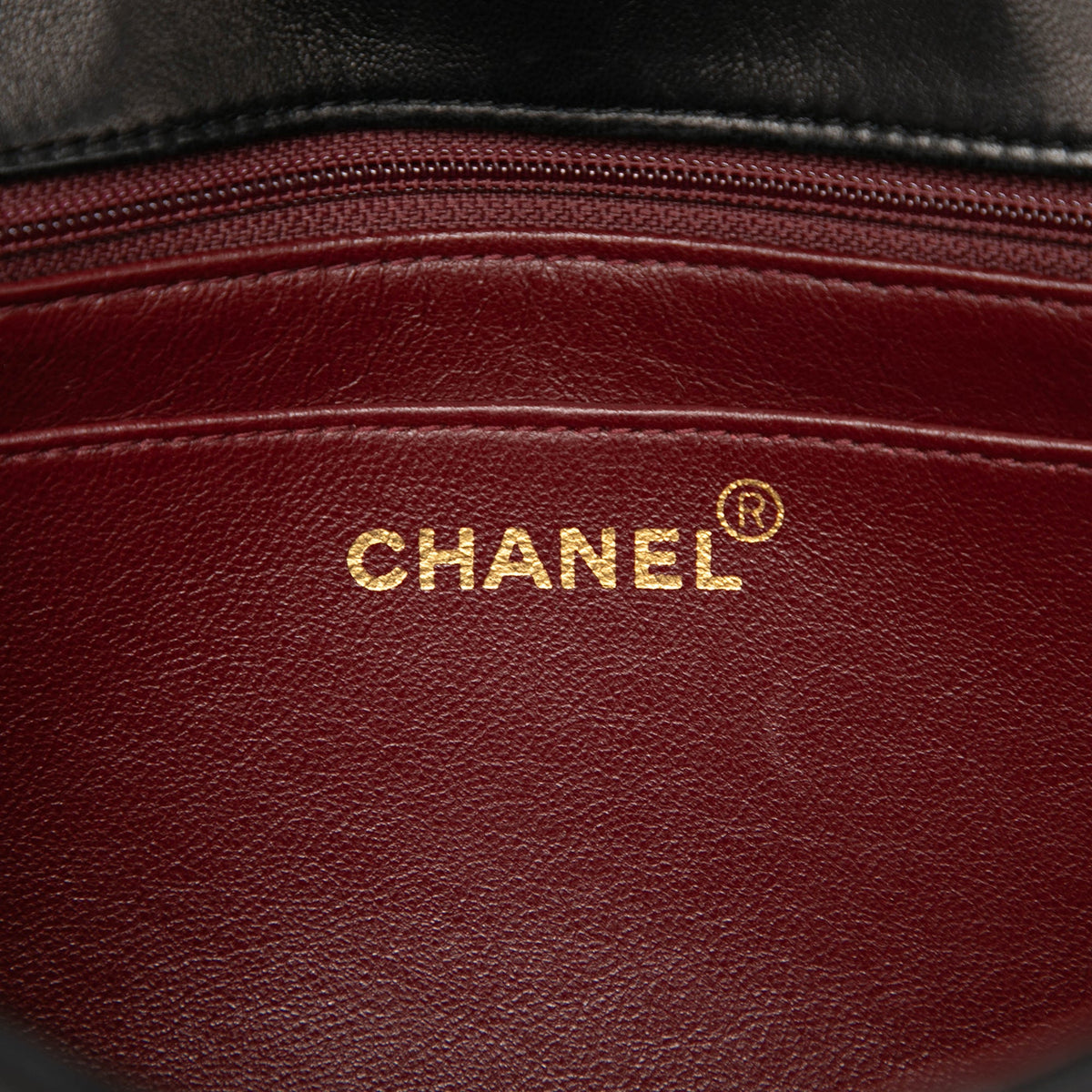 Chanel Medium Lambskin Diana Flap — Black