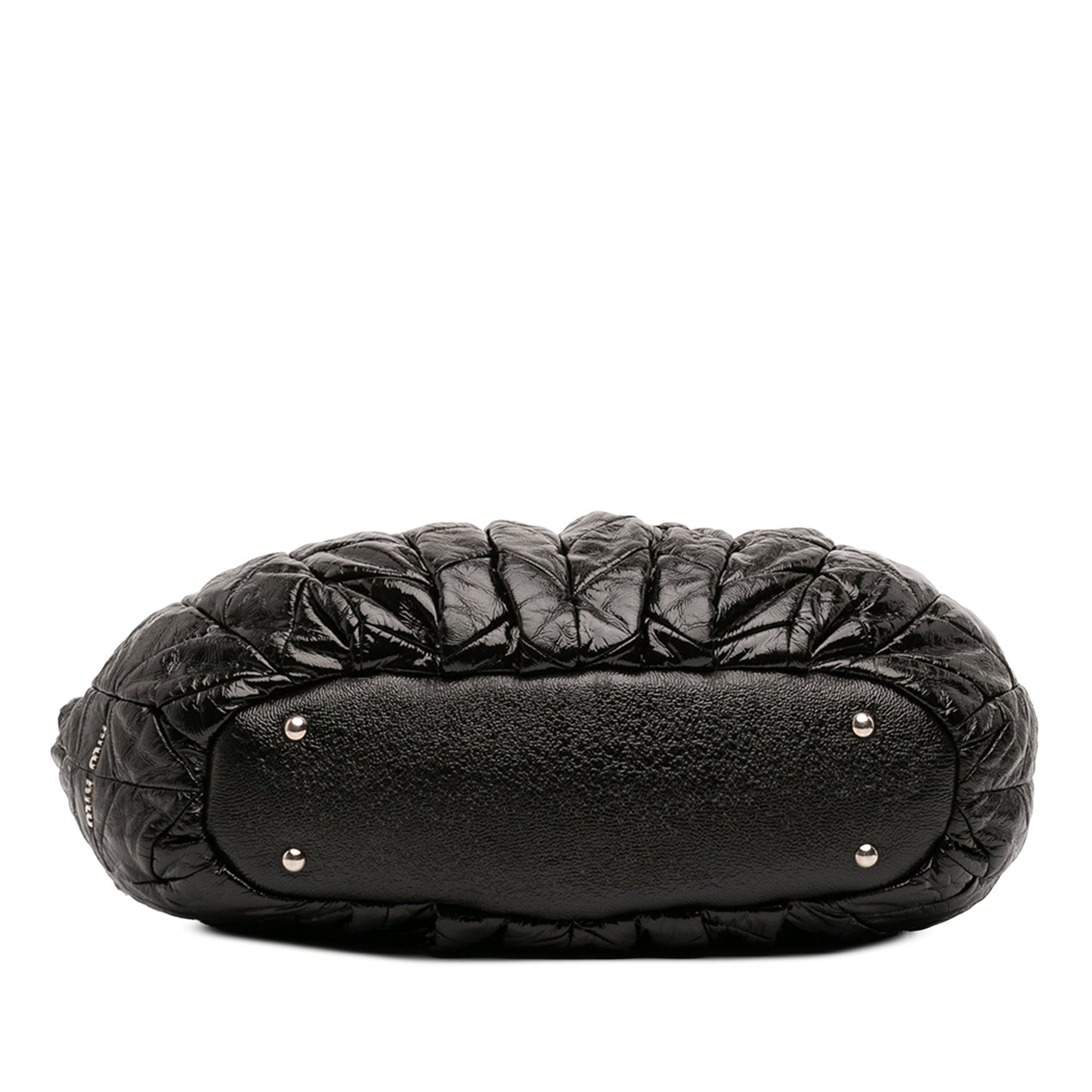 Miu Miu Quilted Patent Leather Hobo