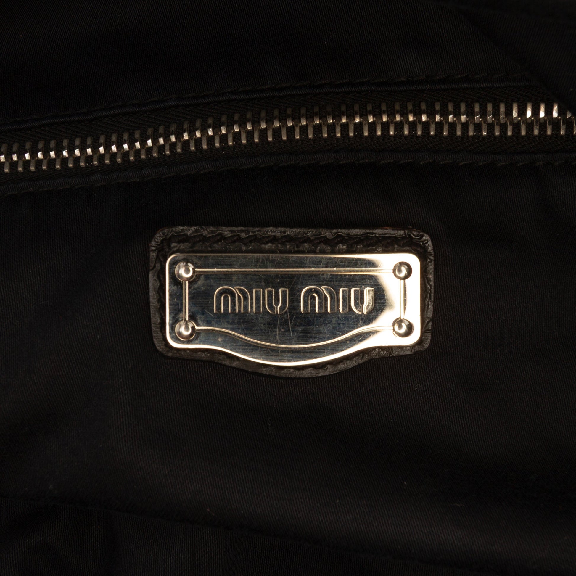 Miu Miu Quilted Patent Leather Hobo