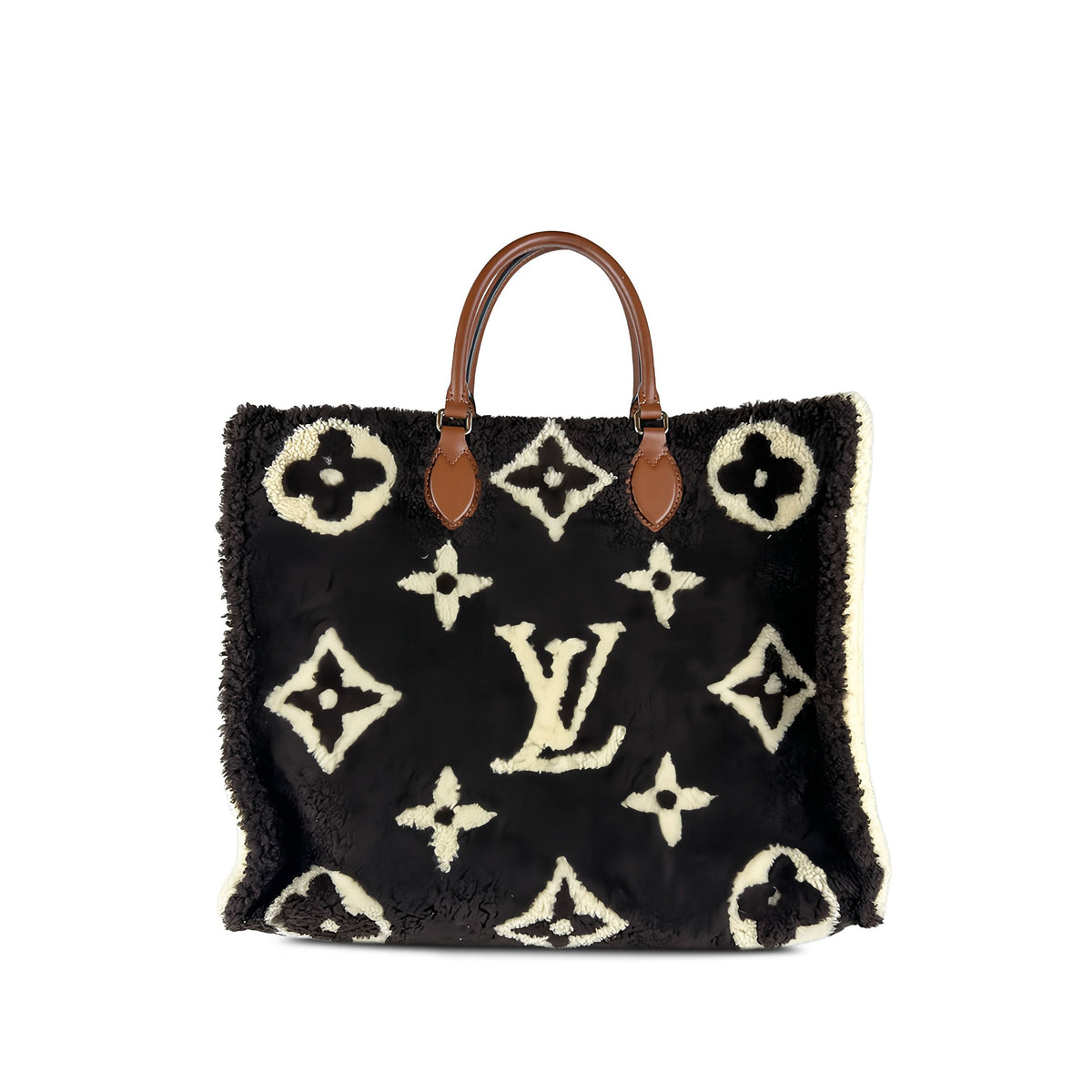 Louis Vuitton Monogram Giant Shearling Teddy Onthego GM — Black