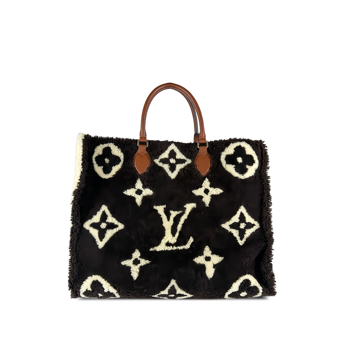 Louis Vuitton Monogram Giant Shearling Teddy Onthego GM — Black