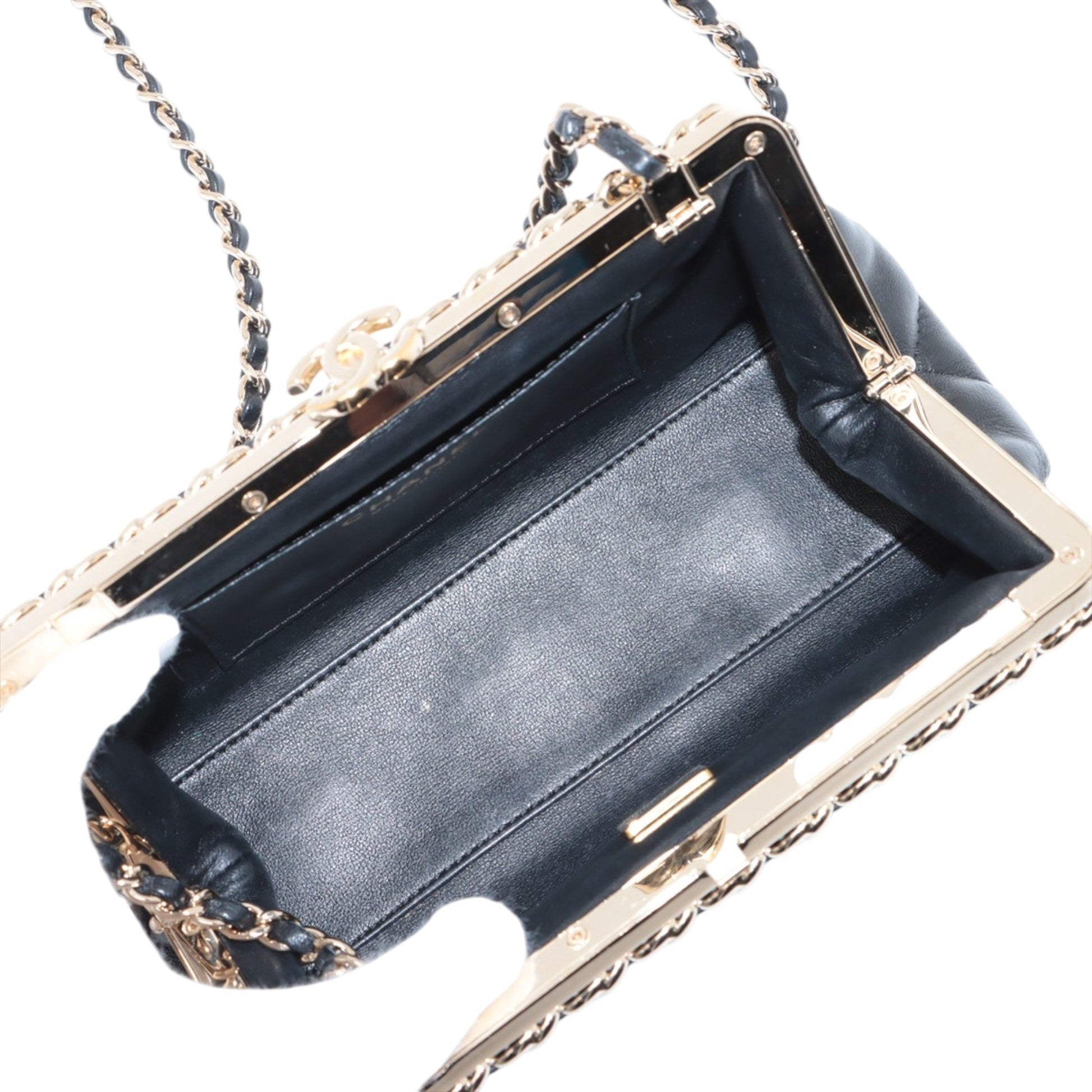 Chanel CC Quilted Lambskin Frame Chain Bag