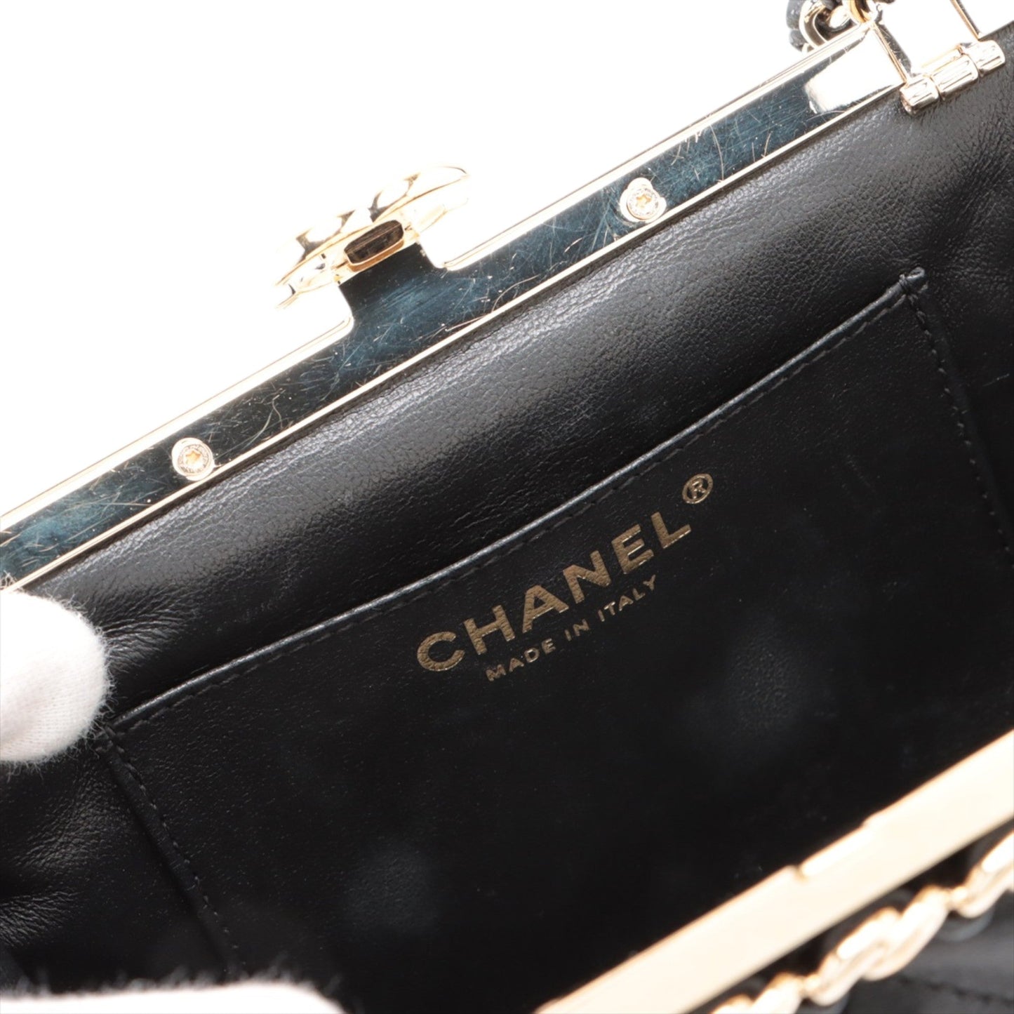 Chanel CC Quilted Lambskin Frame Chain Bag