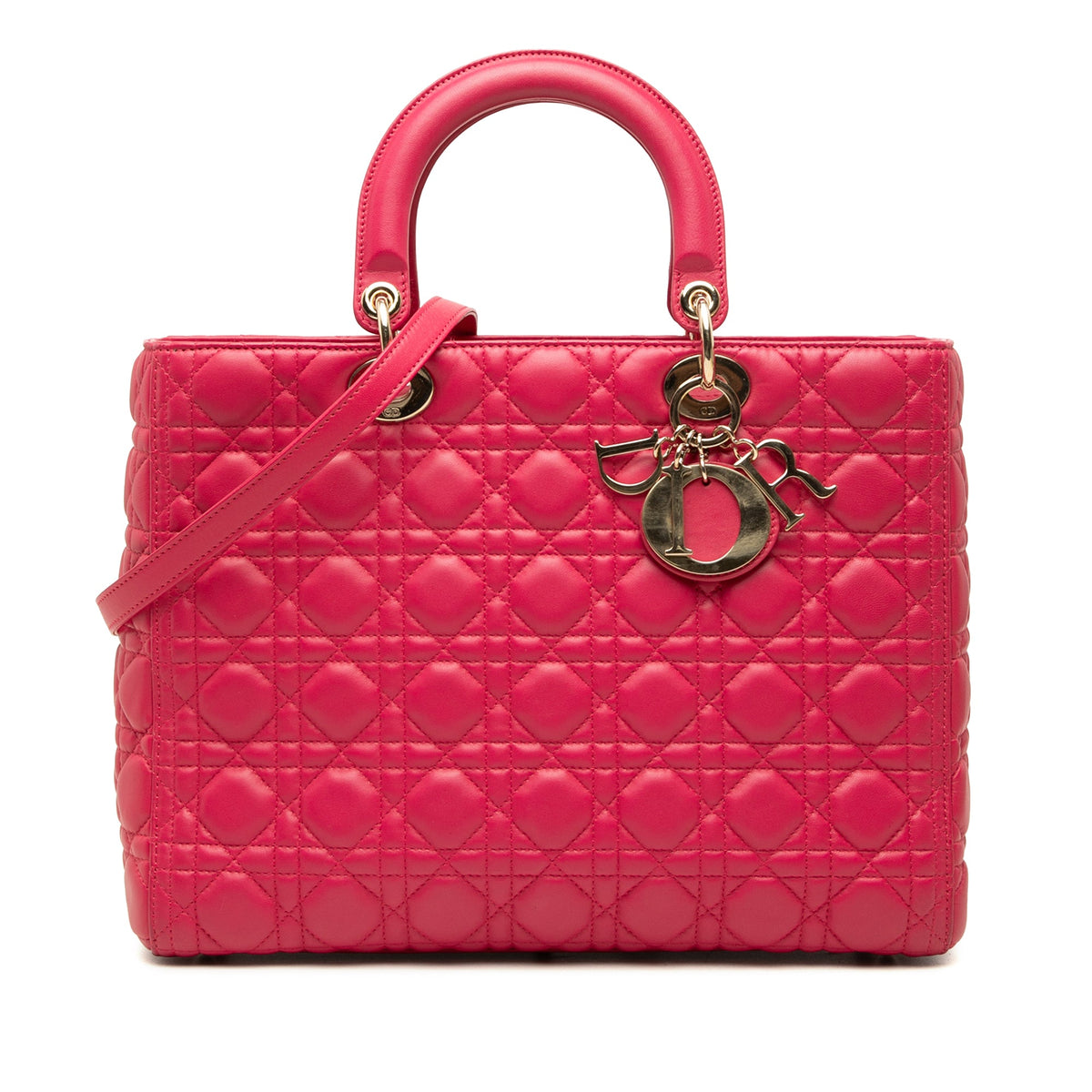 Dior Large Lambskin Cannage Lady Dior