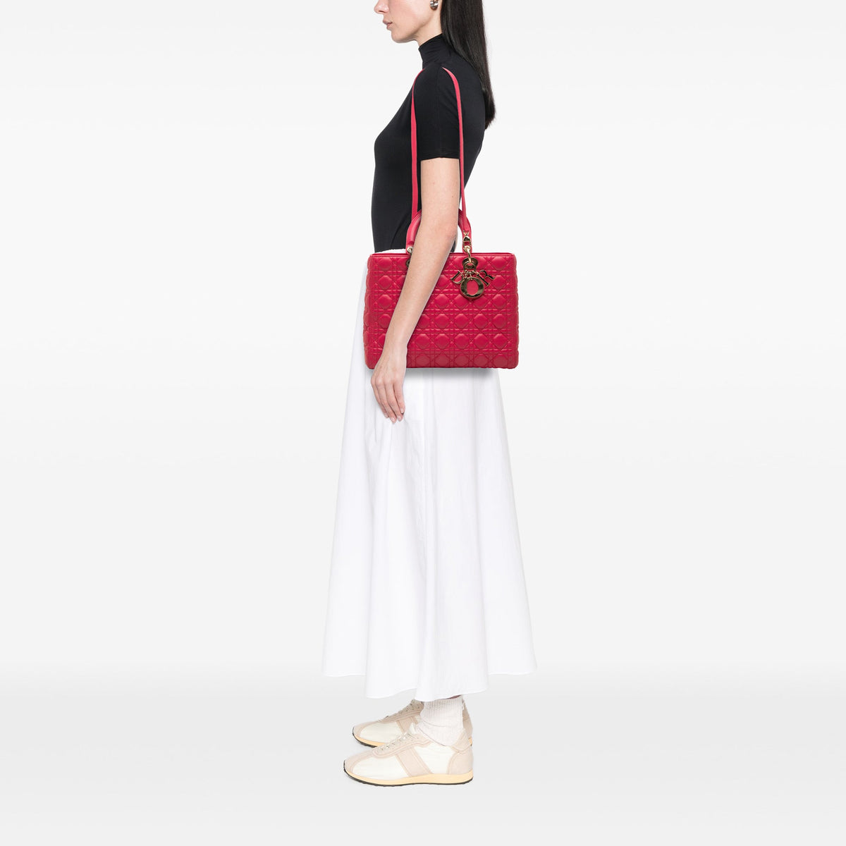 Dior Large Lambskin Cannage Lady Dior