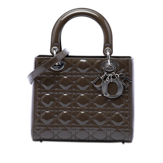 Dior Medium Patent Cannage Lady Dior
