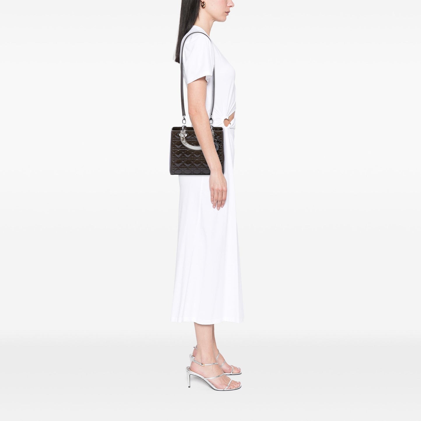 Dior Medium Patent Cannage Lady Dior