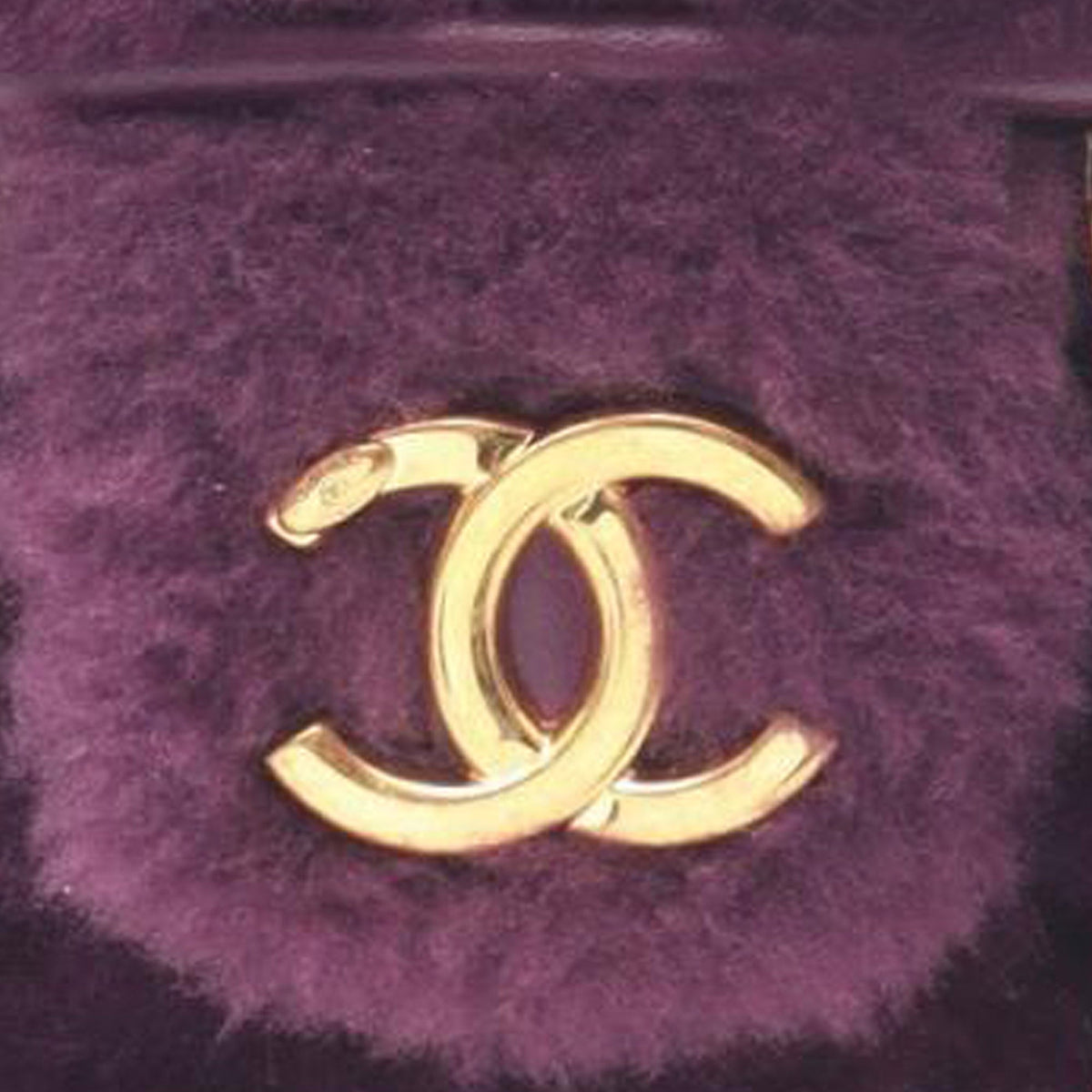 Chanel Small Quilted Shearling Vanity Case