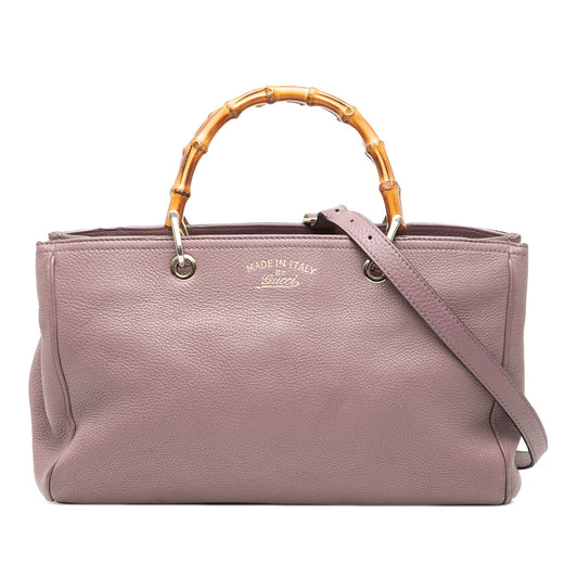 Gucci Medium Calfskin Bamboo Shopper Satchel