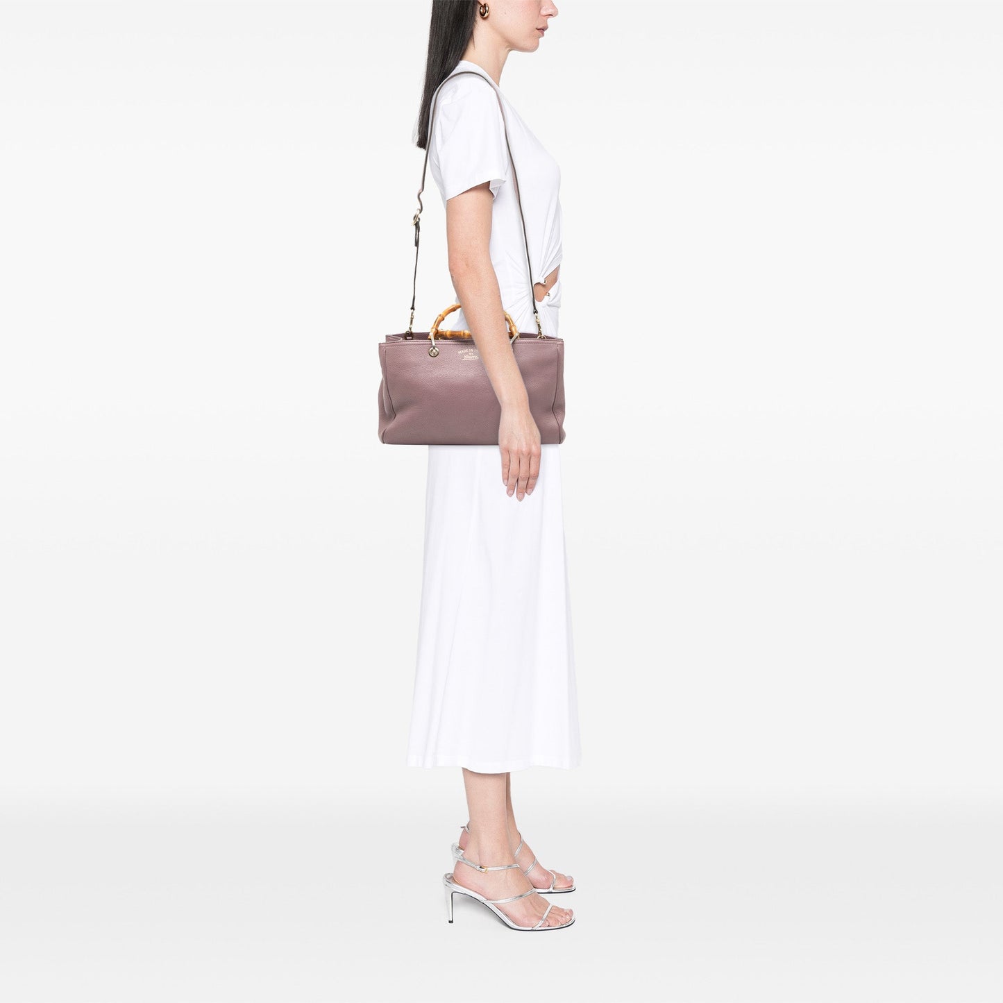 Gucci Medium Calfskin Bamboo Shopper Satchel