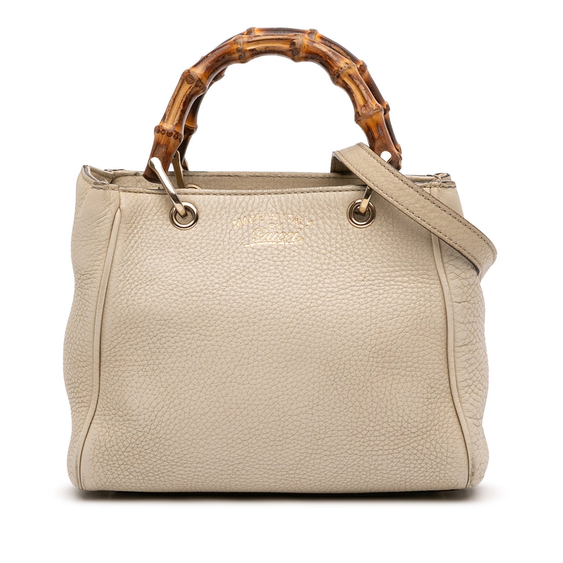 Gucci Mini Calfskin Bamboo Shopper Satchel