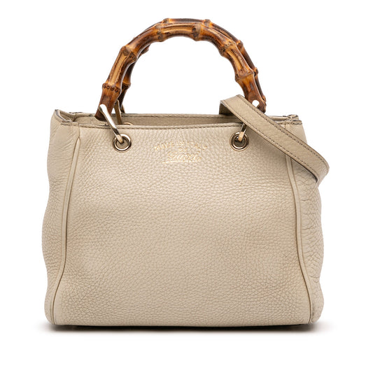 Gucci Mini Calfskin Bamboo Shopper Satchel