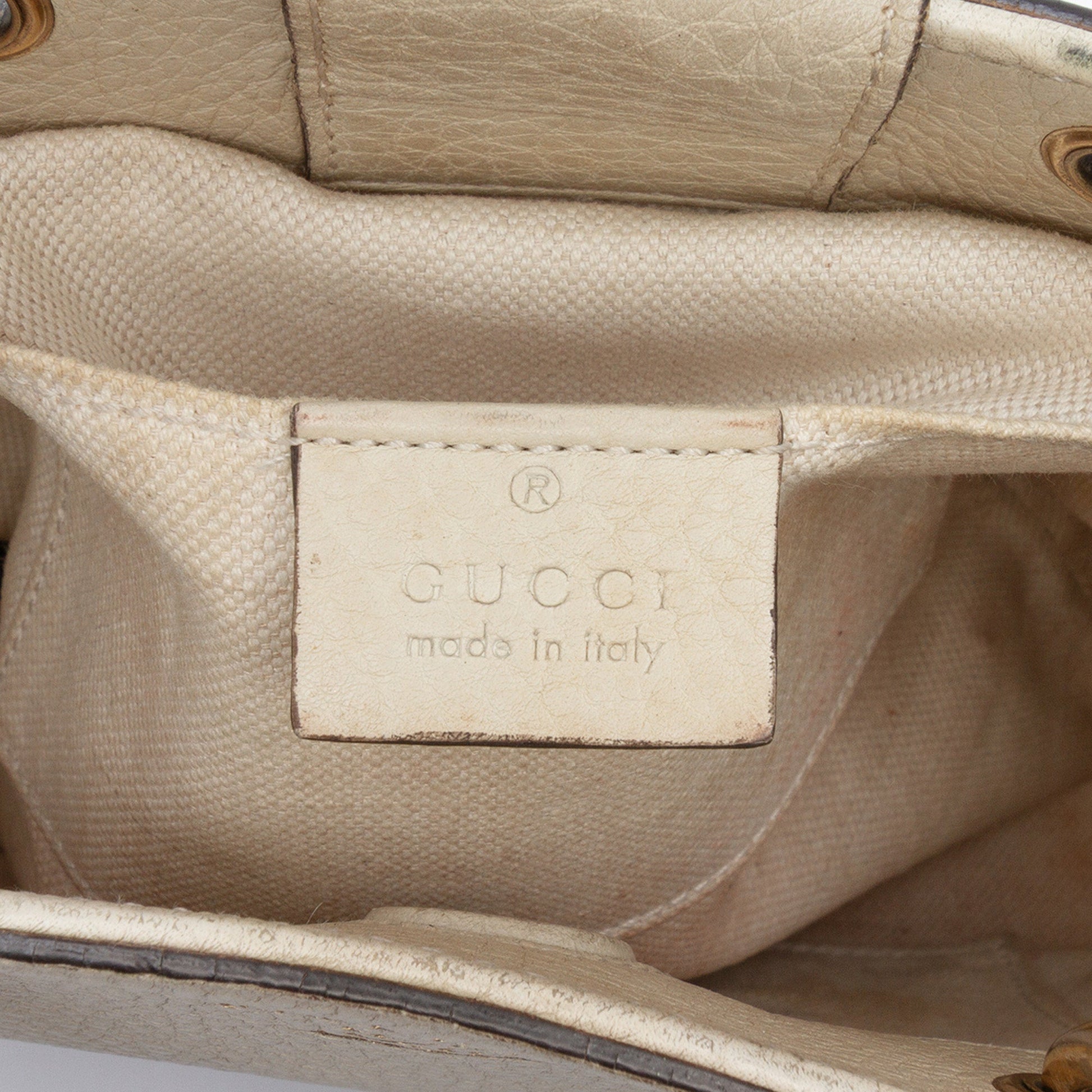 Gucci Mini Calfskin Bamboo Shopper Satchel