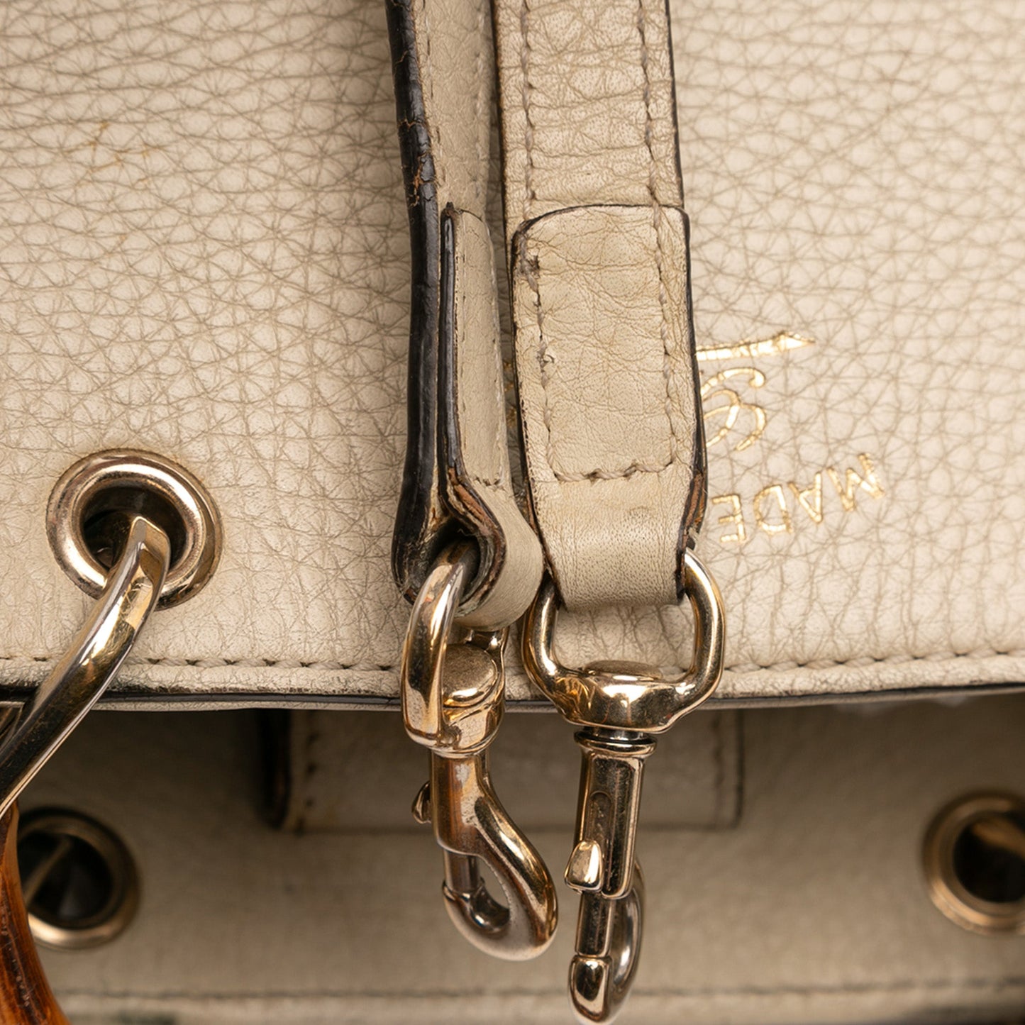 Gucci Mini Calfskin Bamboo Shopper Satchel