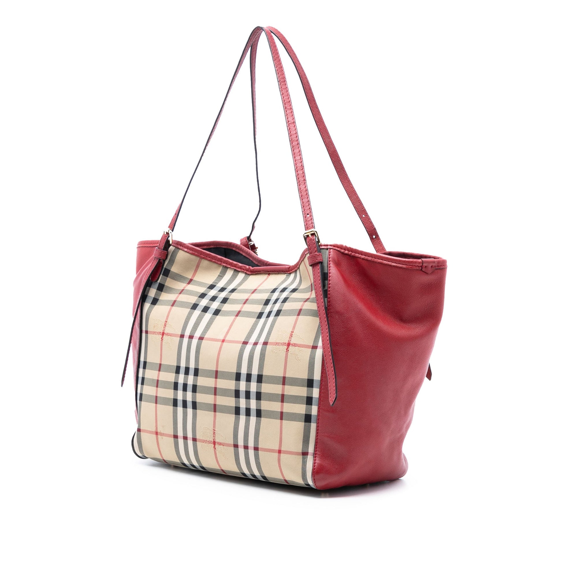 Burberry Small Haymarket Check Canvas and Leather Canterbury Tote