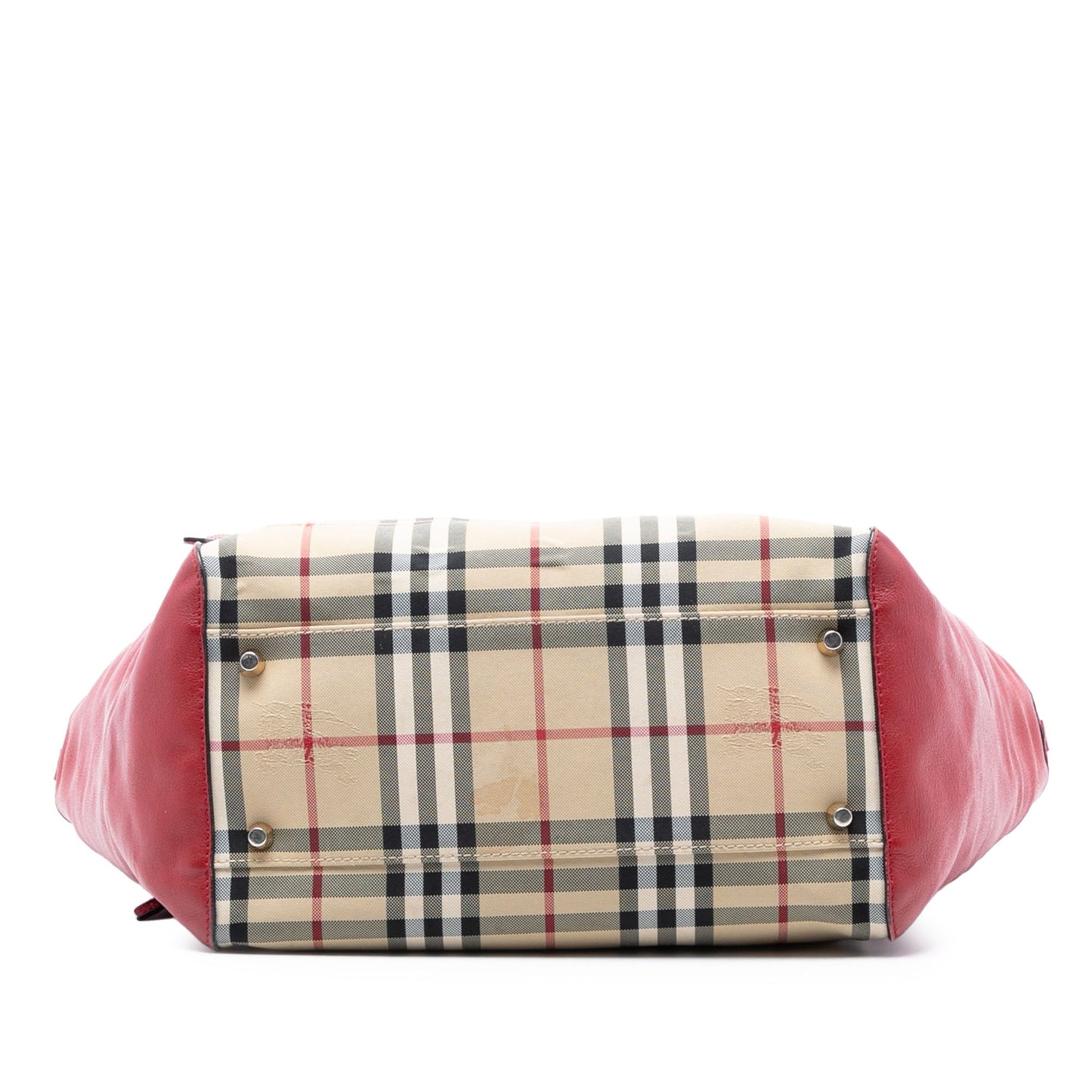 Burberry Small Haymarket Check Canvas and Leather Canterbury Tote
