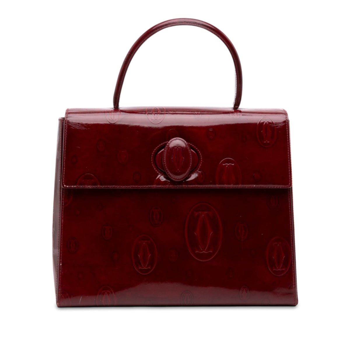 Cartier Patent Happy Birthday Top Handle Bag — Red
