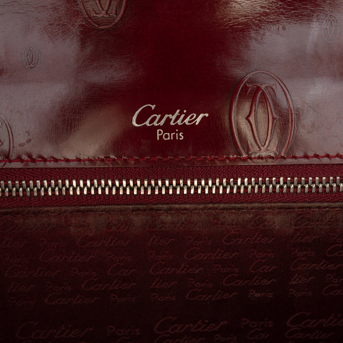 Cartier Patent Happy Birthday Top Handle Bag — Red