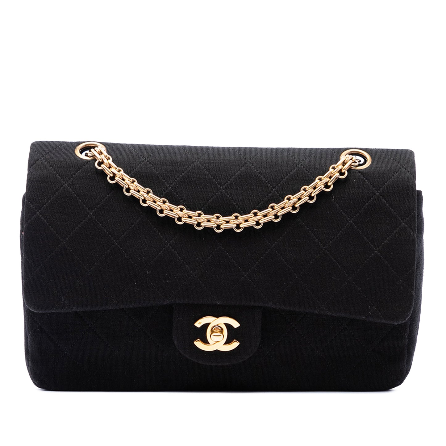 Chanel Medium Classic Jersey Bijoux Chain Double Flap