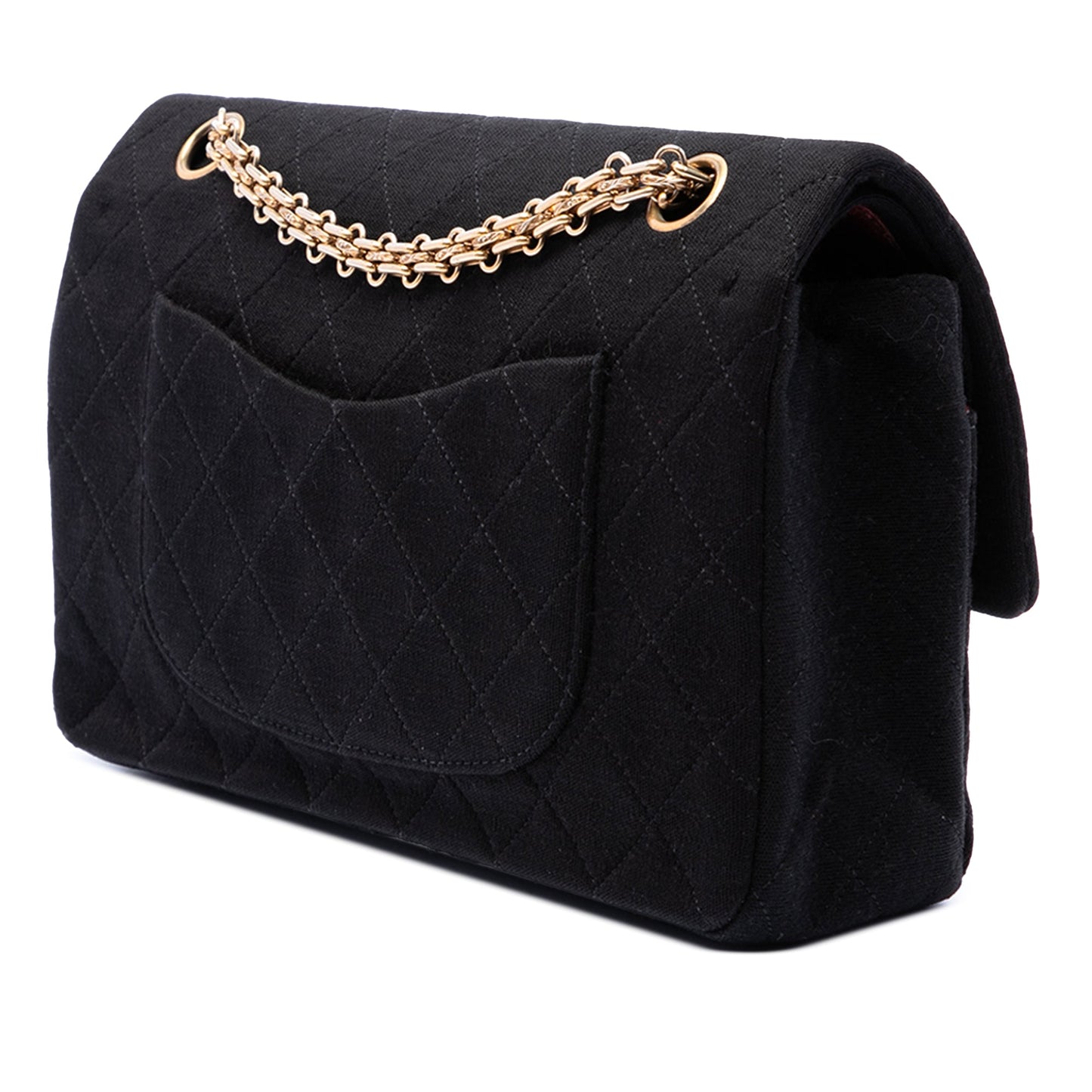 Chanel Medium Classic Jersey Bijoux Chain Double Flap