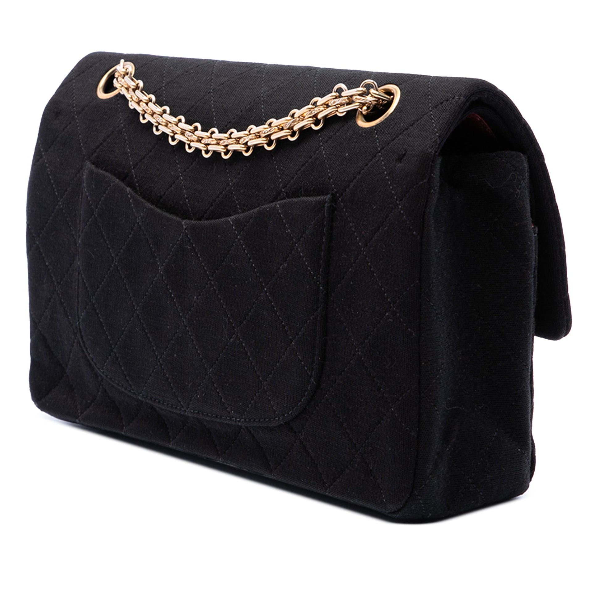 Chanel Medium Classic Jersey Bijoux Chain Double Flap