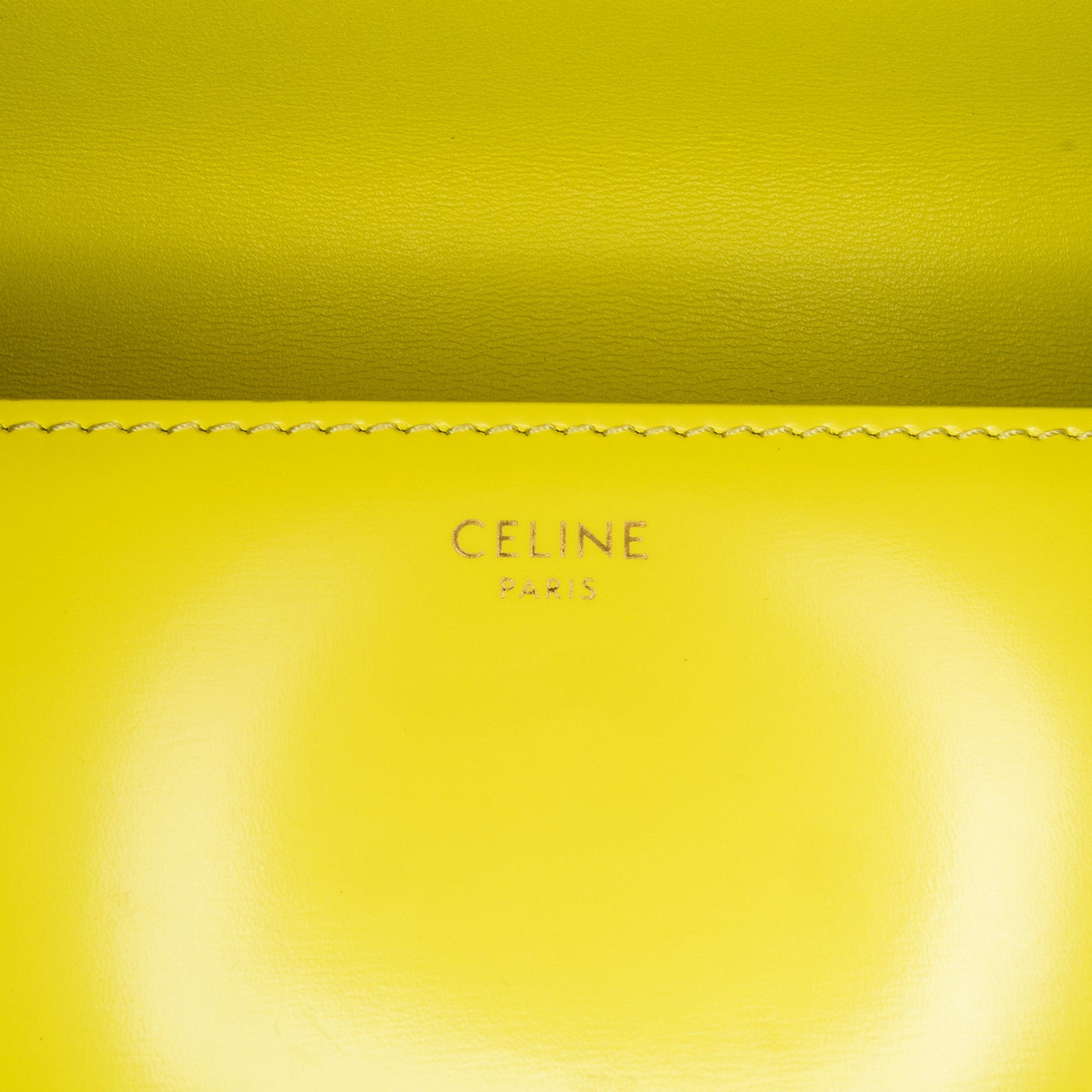 Celine Calfskin Cuir Triomphe Chain Shoulder Bag