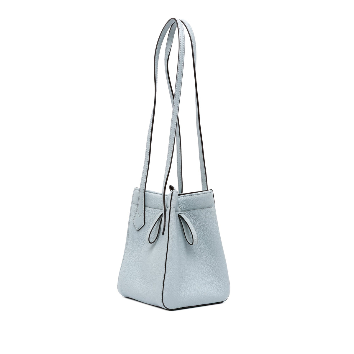 Fendi Mini Leather Origami Shoulder Bag — Blue