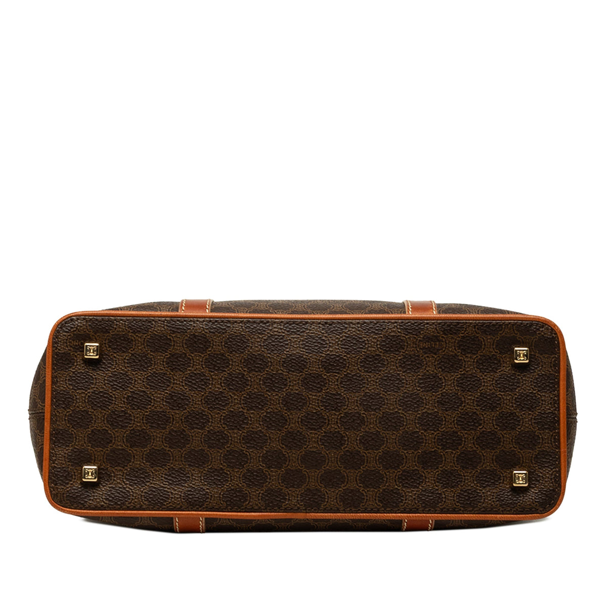 Celine Macadam Coated Canvas Tote — Brown