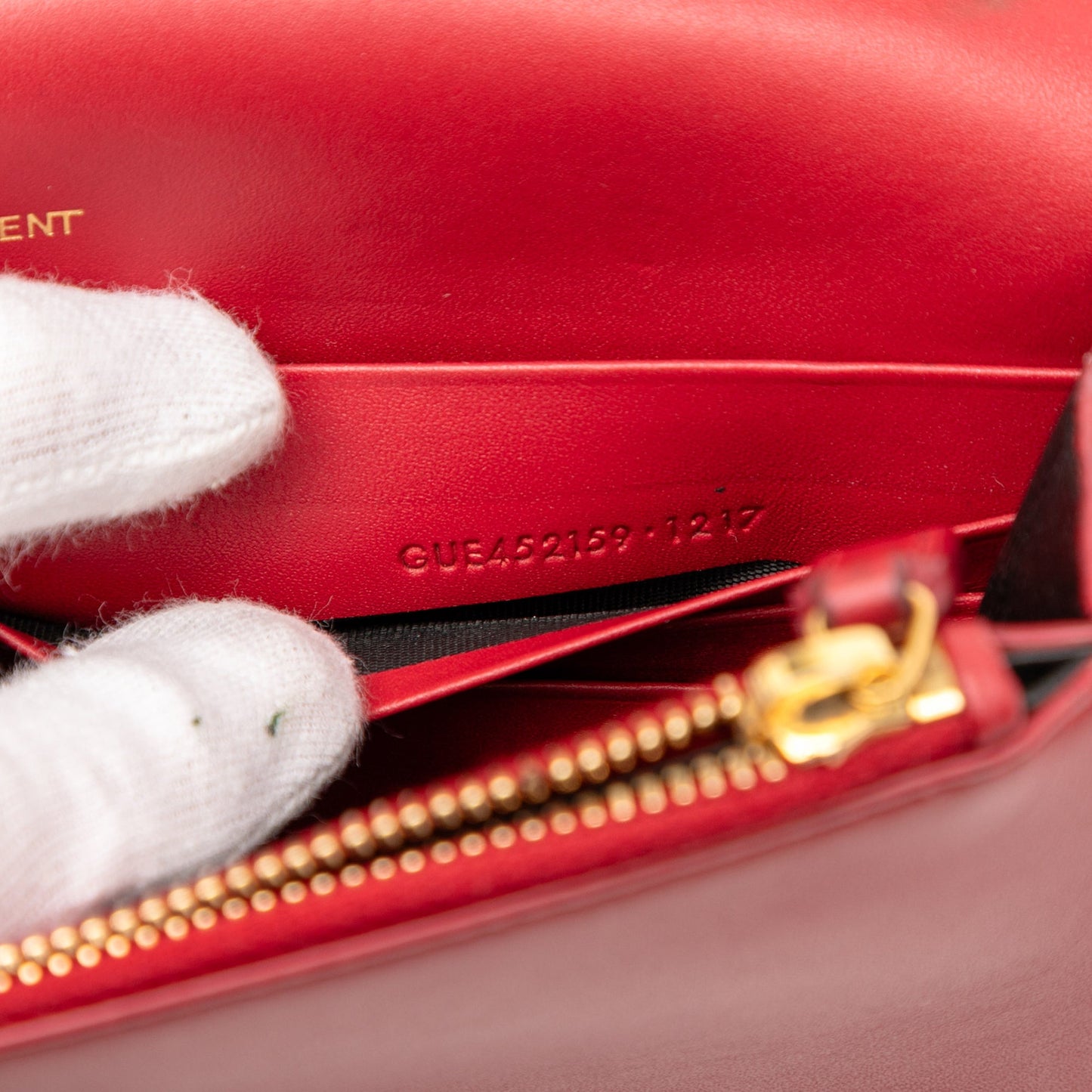 Saint Laurent Smooth Calfskin Monogram Kate Tassel Wallet on Chain