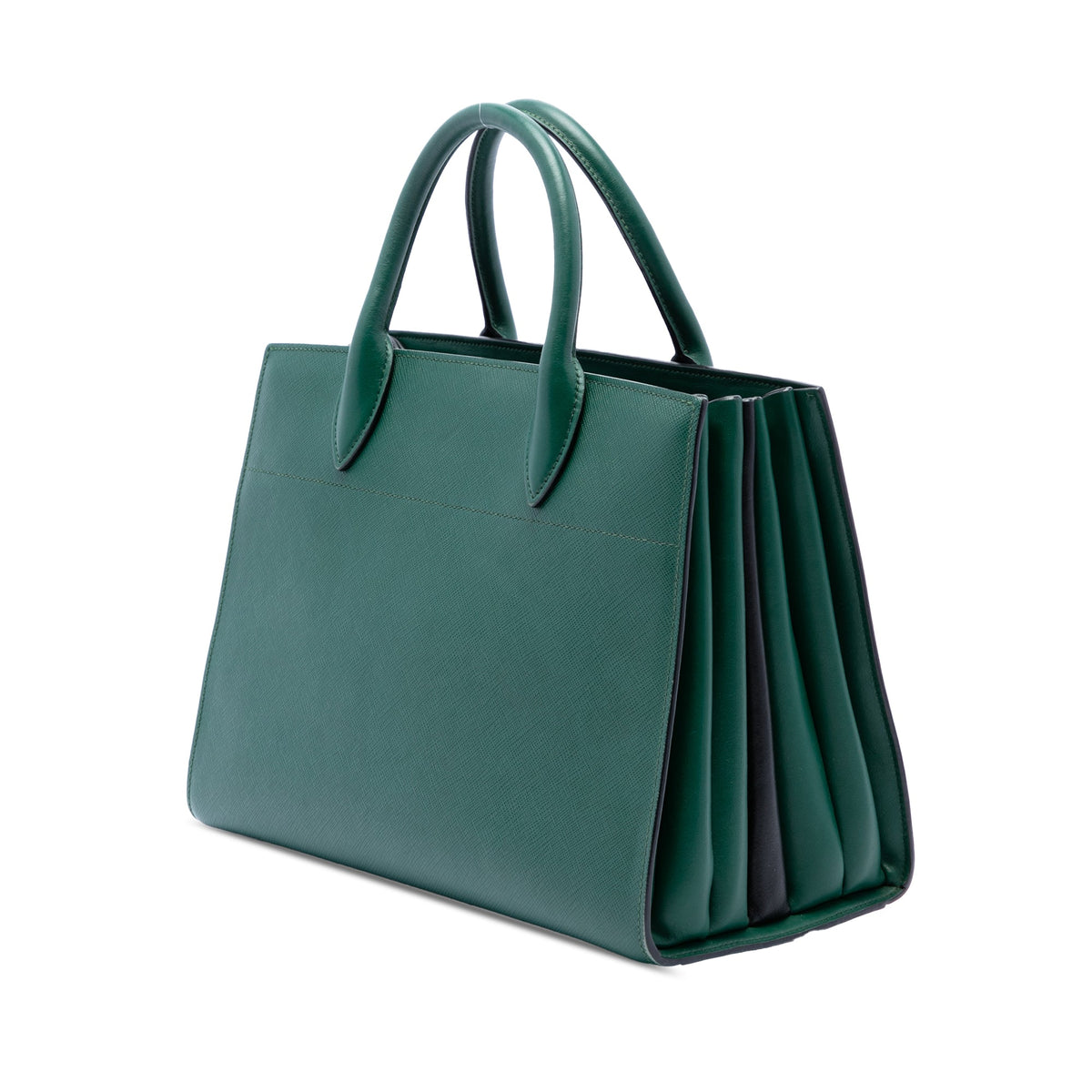 Prada Saffiano Bibliotheque Satchel — Green