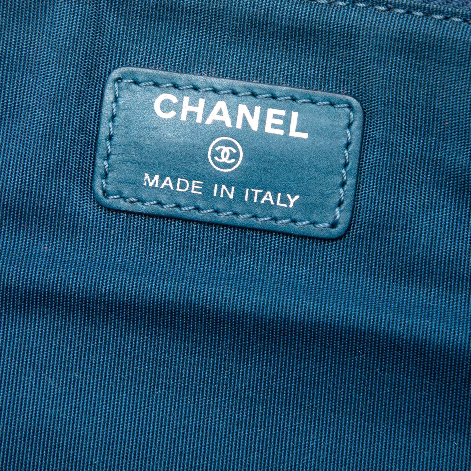 Chanel CC Quilted Lambskin Multi Zip Clutch