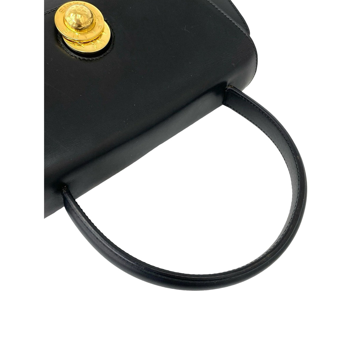 Celine Calfskin Star Ball Top Handle Bag — Black