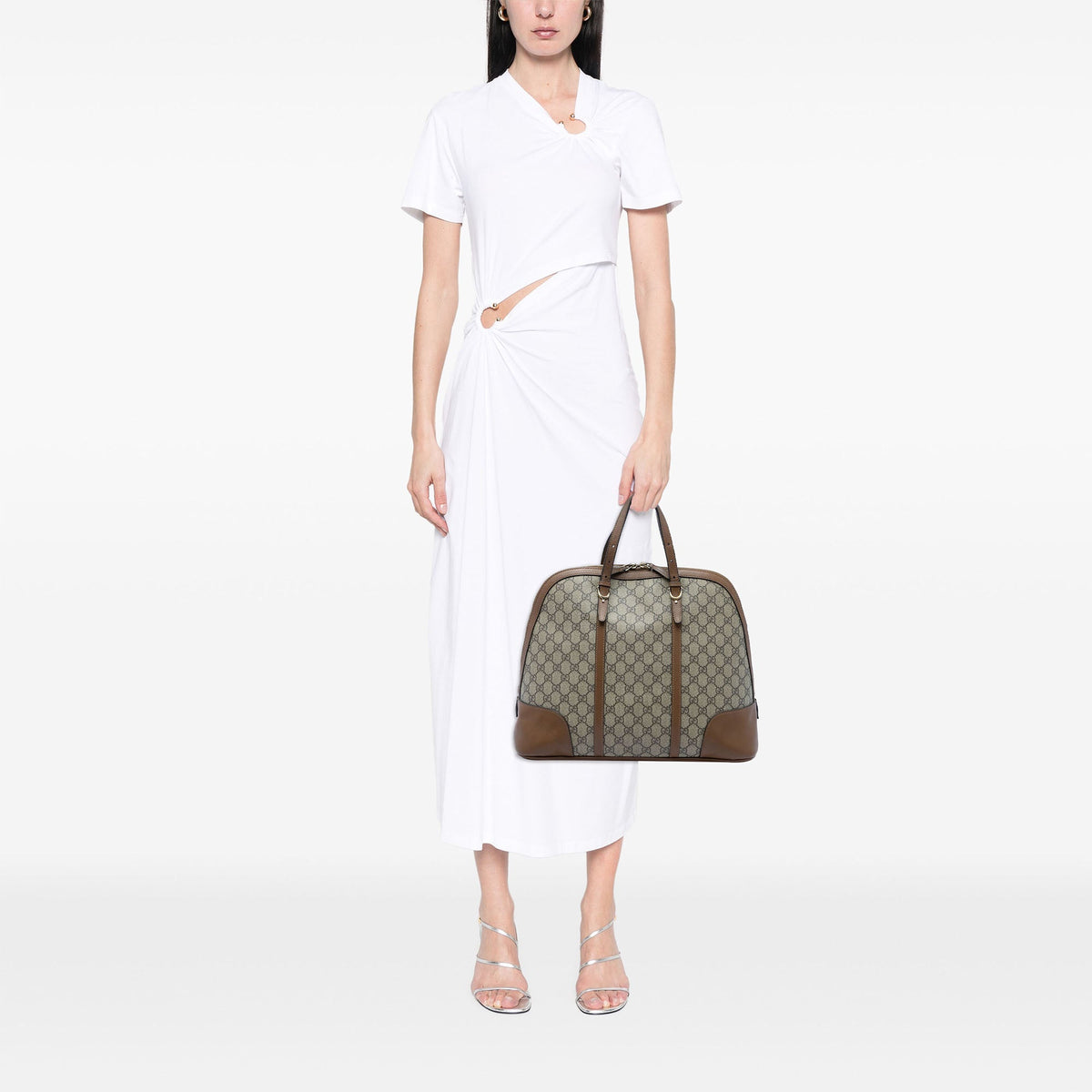 Gucci Large GG Supreme Nice Dome Top Handle Bag