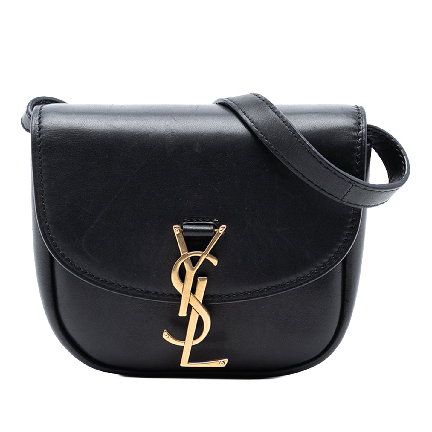 Saint Laurent Small Leather Monogram Kaia Crossbody