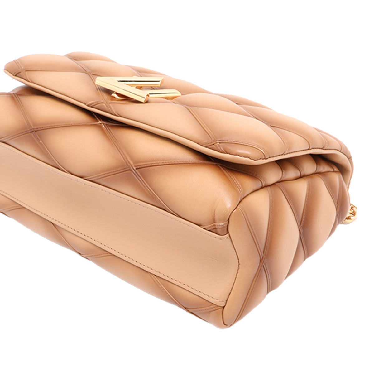 Louis Vuitton Lambskin Malletage GO 14 GM — Brown