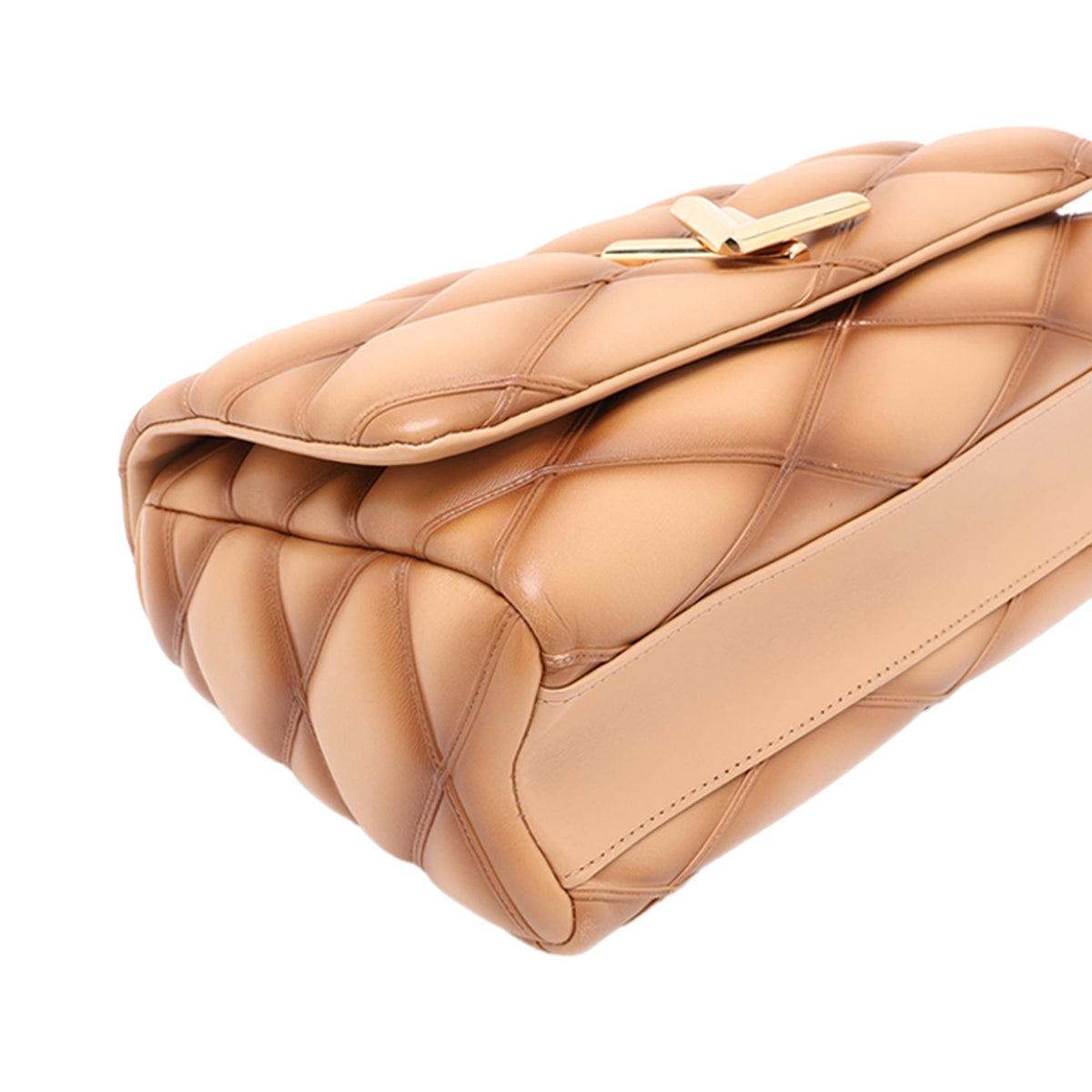 Louis Vuitton Lambskin Malletage GO 14 GM — Brown