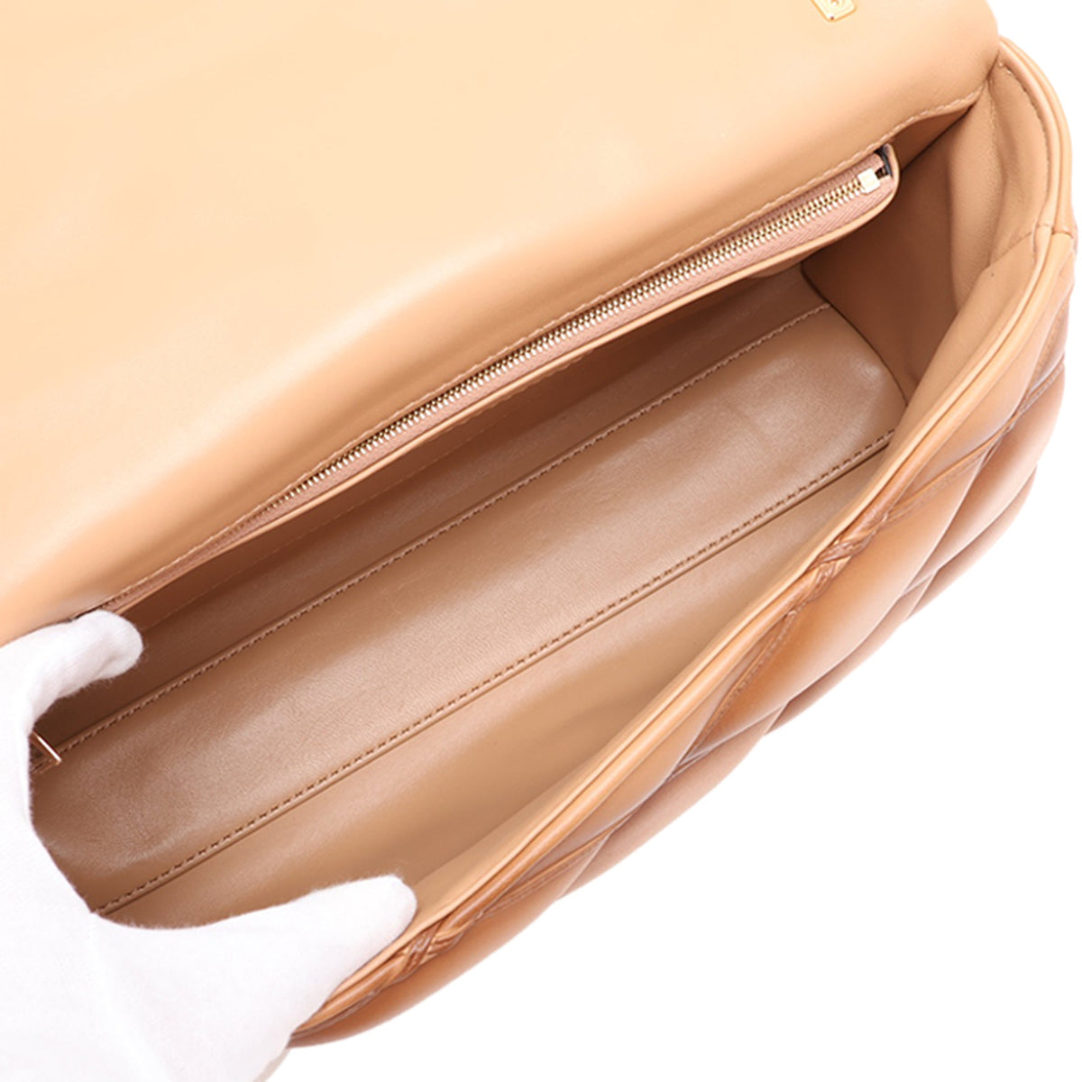 Louis Vuitton Lambskin Malletage GO 14 GM — Brown
