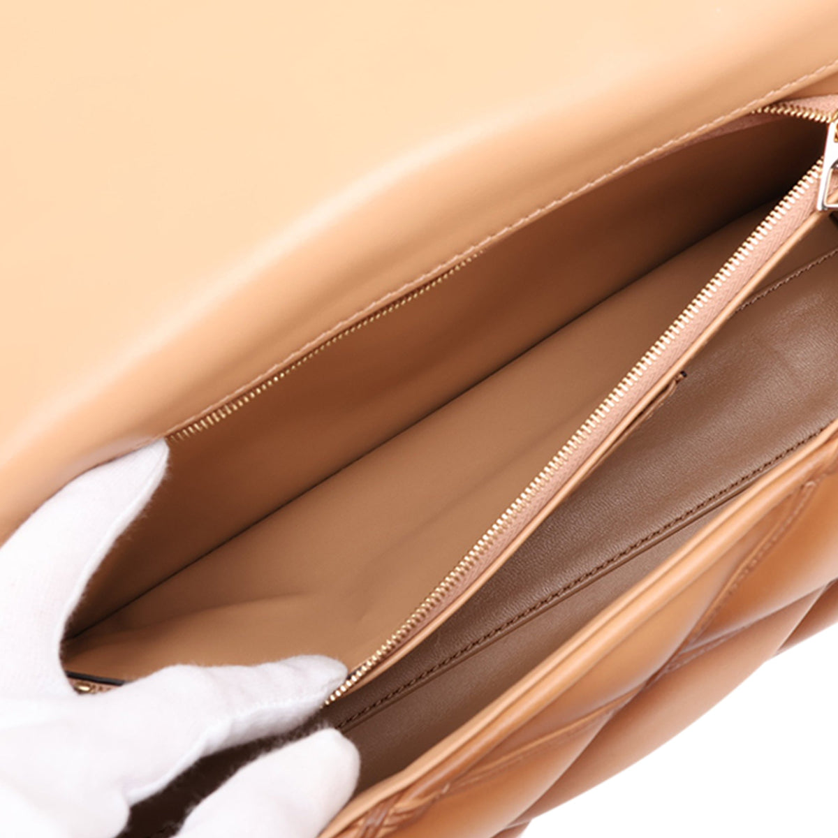 Louis Vuitton Lambskin Malletage GO 14 GM — Brown