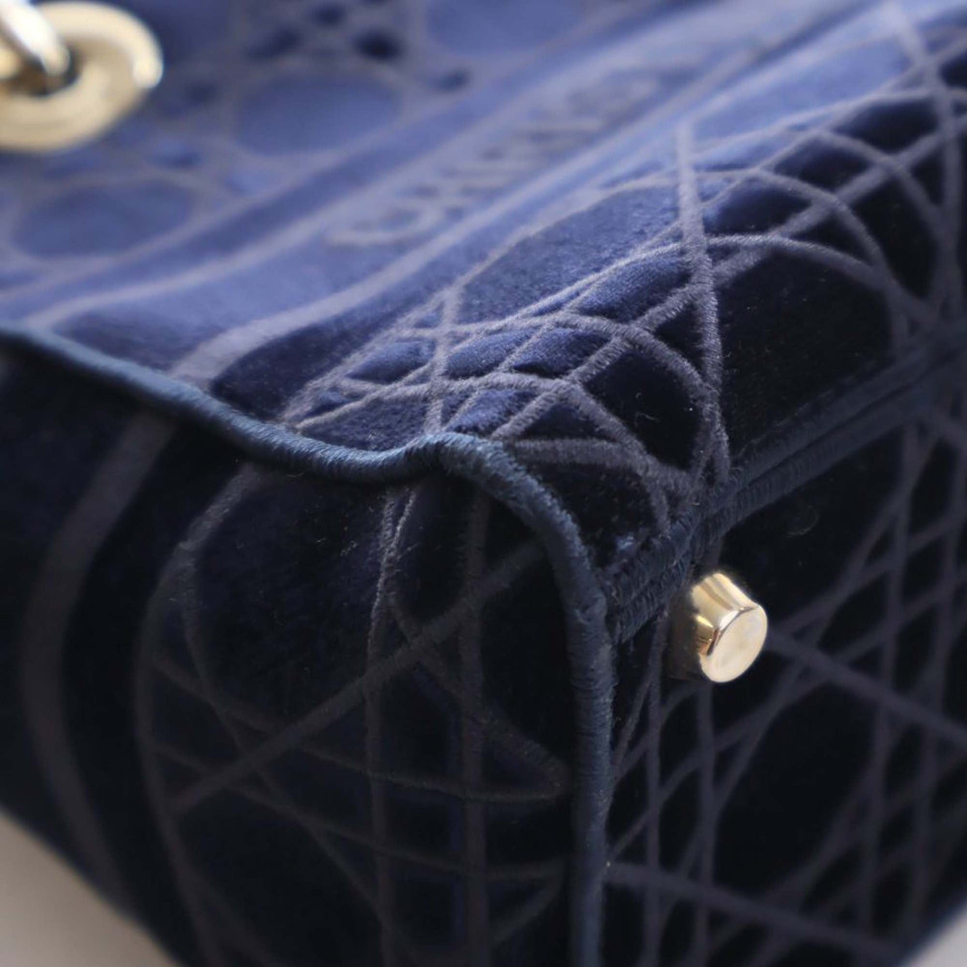 Dior Medium Velvet Cannage Lady D Lite