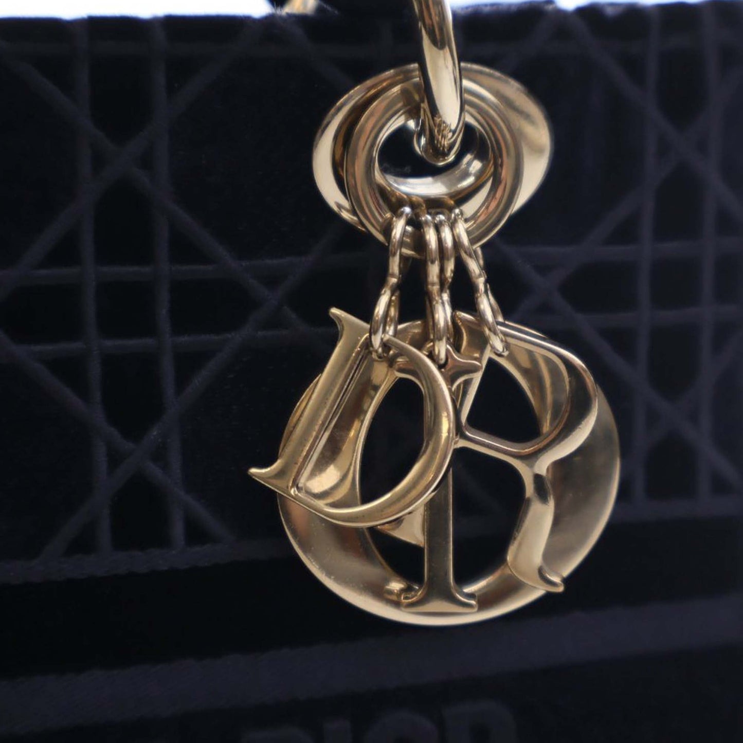 Dior Medium Velvet Cannage Lady D Lite