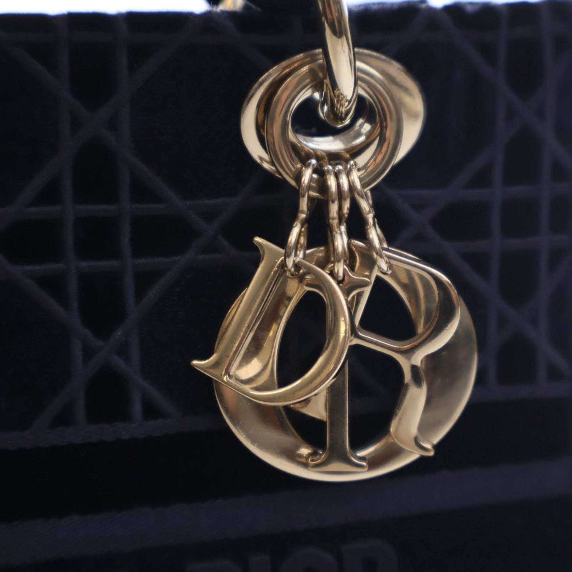 Dior Medium Velvet Cannage Lady D Lite